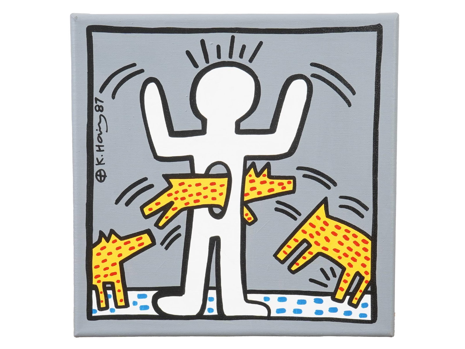 AMERICAN MIXED MEDIA PAINTING STYLE OF KEITH HARING (1 of 5)