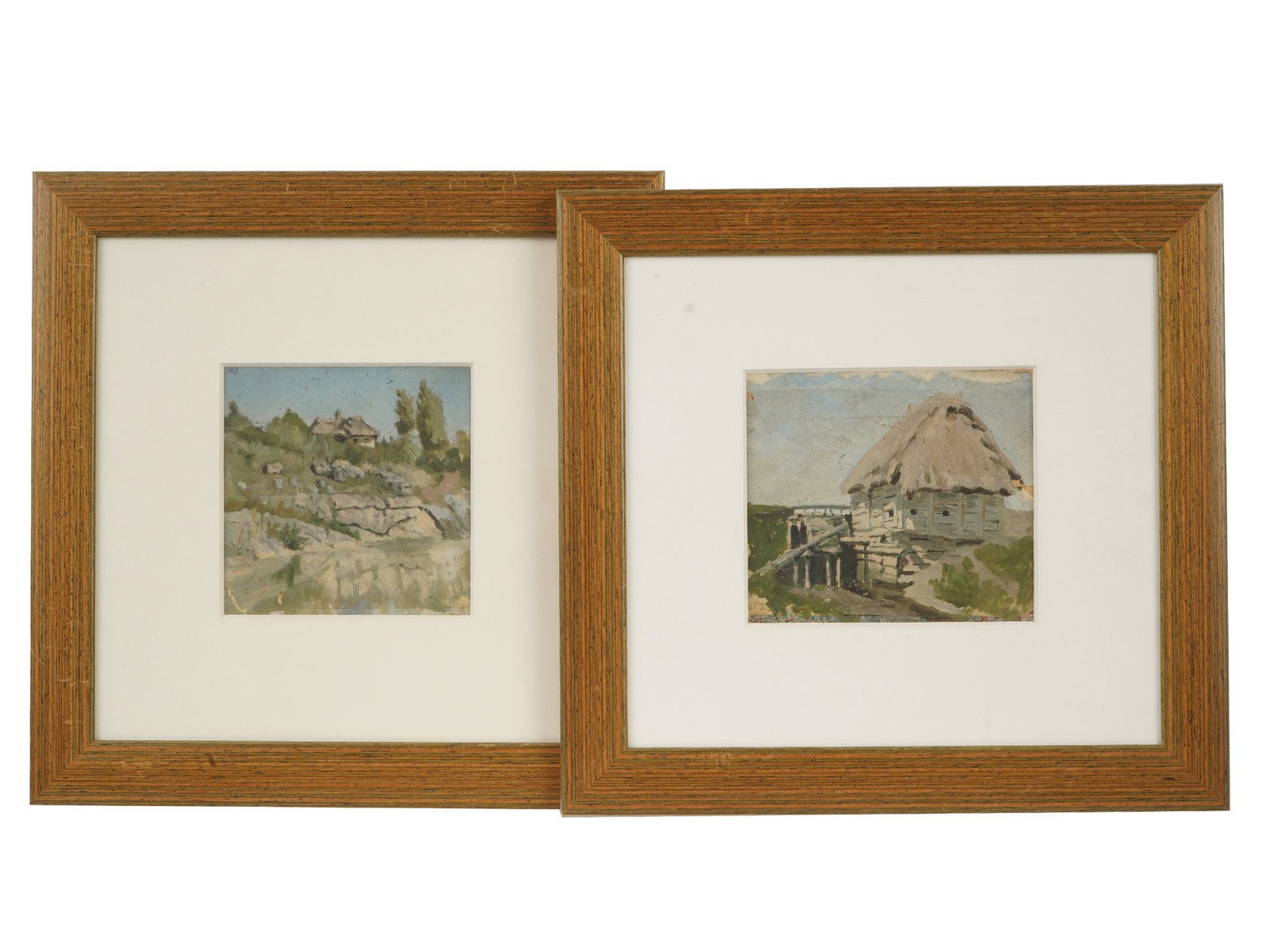 LOT OF UKRAINIAN RURAL OIL PAINTINGS BY YURI PAVLOVICH (1 of 6)