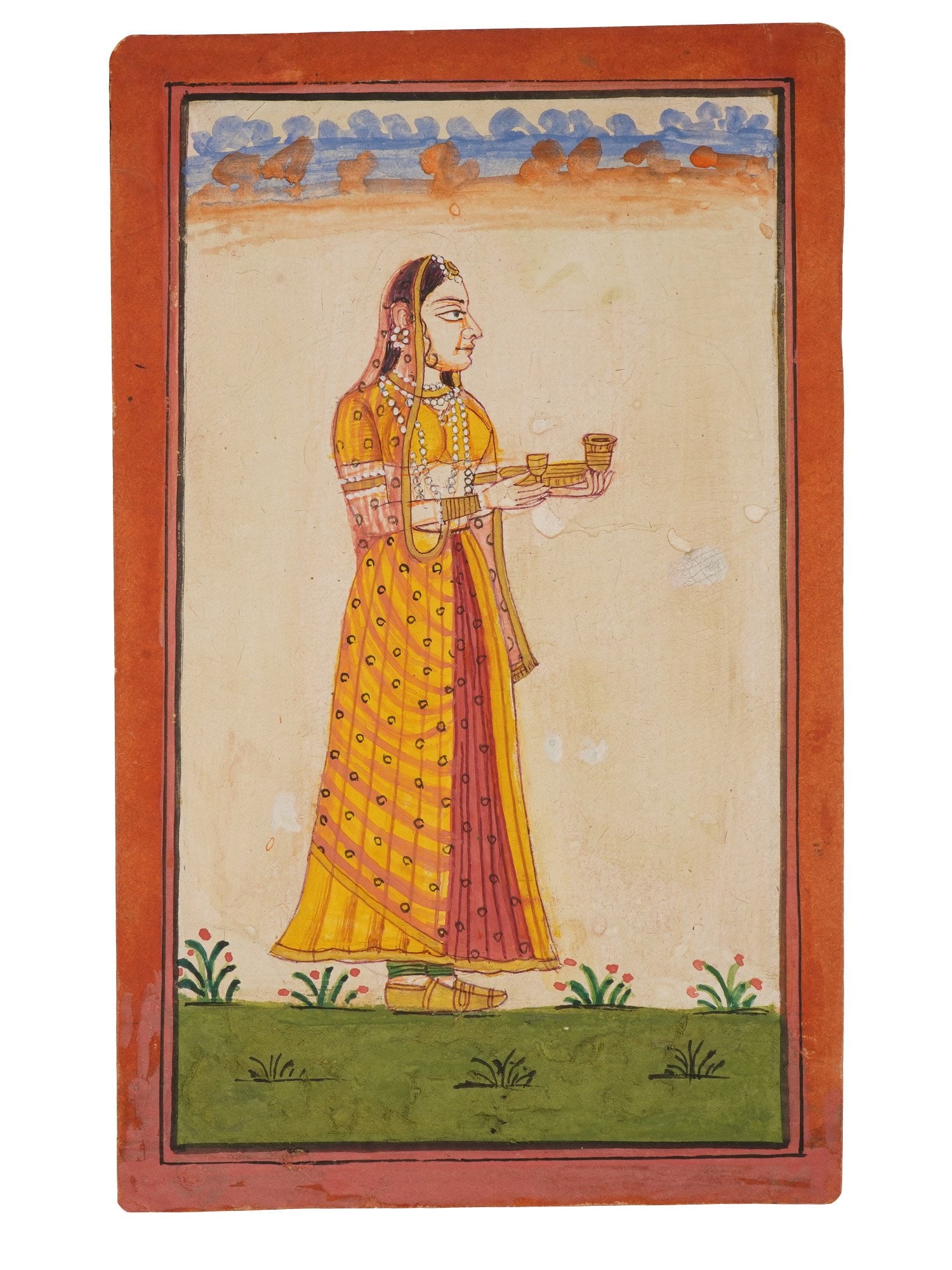 ANTIQUE INDIAN BUNDI SCHOOL MINIATURE PAINTING (1 of 3)