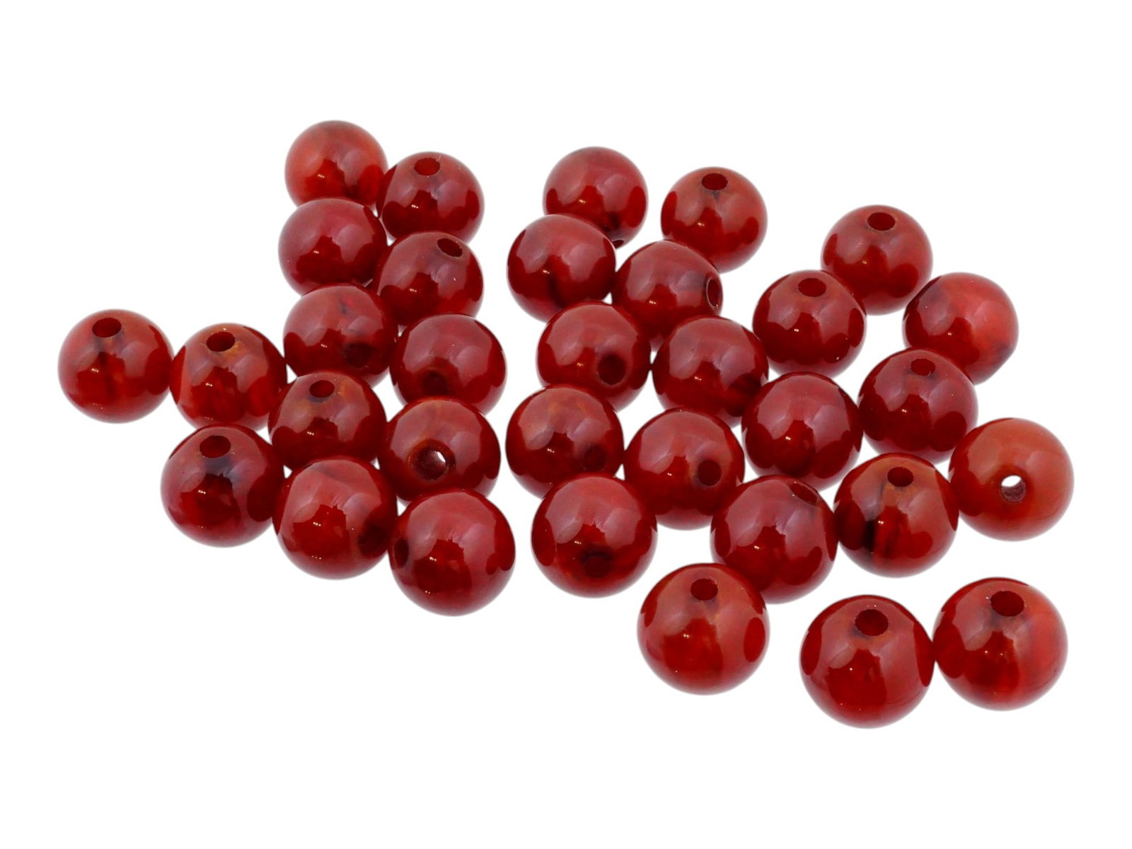 SET OF CARVED RED BAKELITE BEADS F JEWELRY DESIGN (1 of 3)