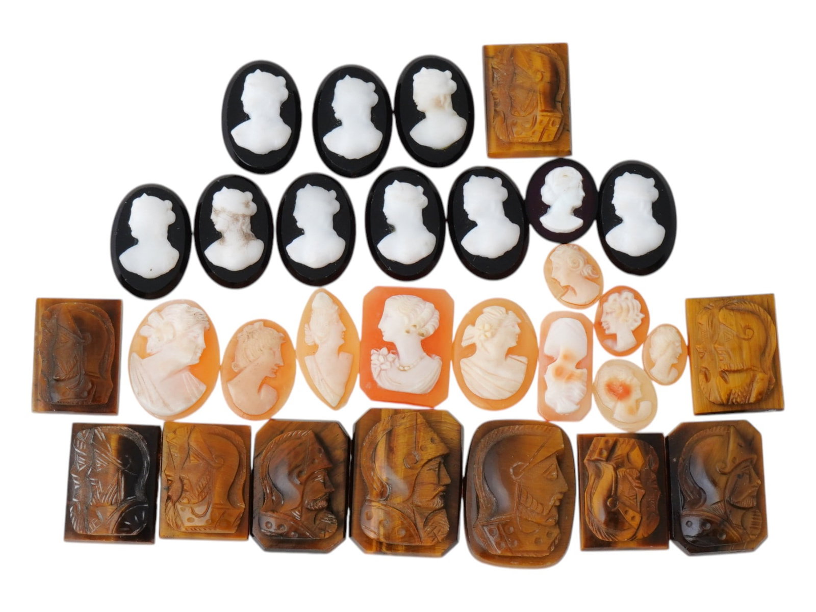 COLLECTION OF ANTIQUE HAND CARVED CAMEOS (1 of 3)