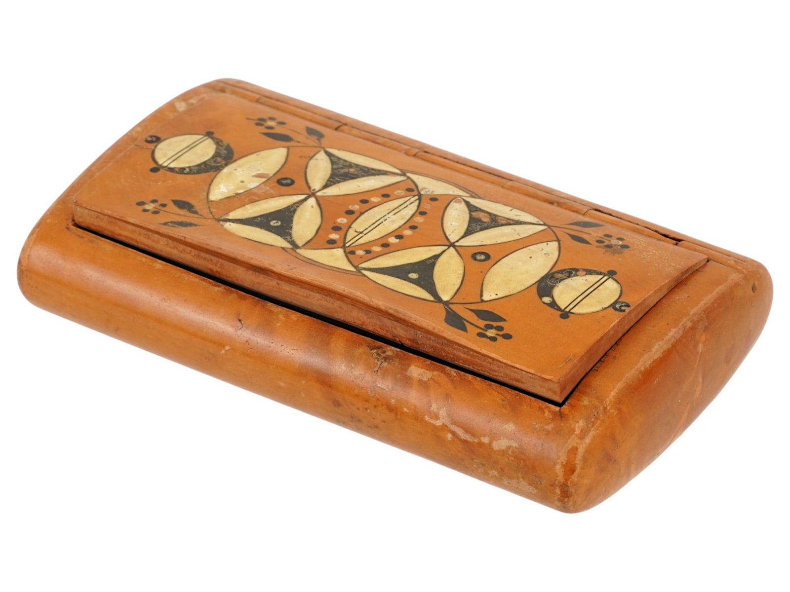 RUSSIAN SOVIET ERA KARELIAN BIRCH WOOD CIGARETTE CASE (1 of 8)