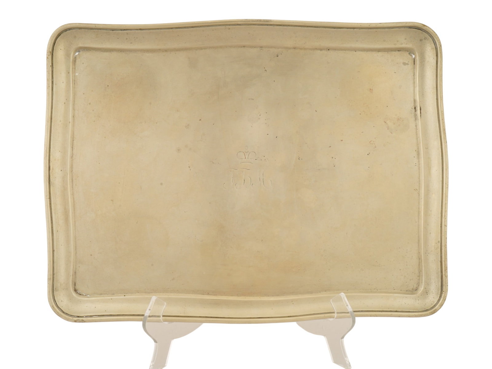 ANTIQUE 1820 IMPERIAL RUSSIAN METAL SERVING TRAY (1 of 7)