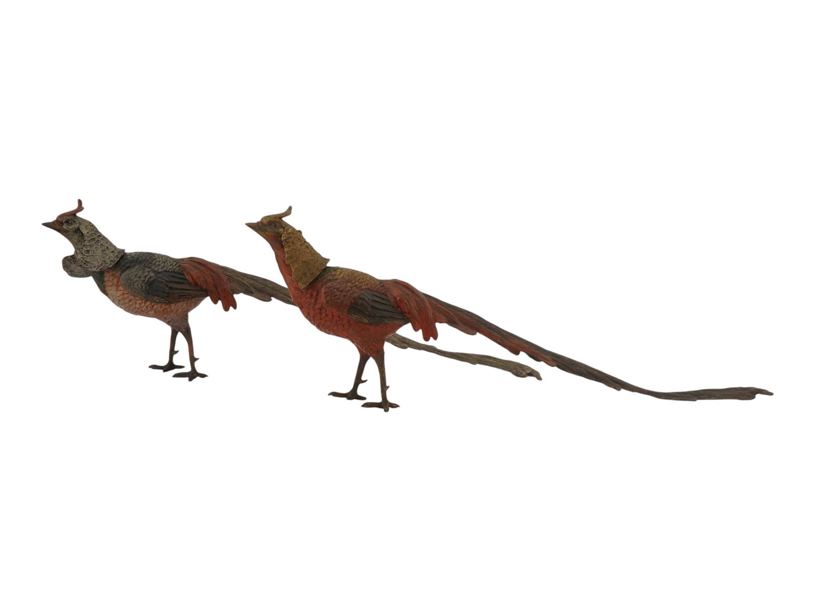 ANTIQUE VIENNESE COLD BRONZE PHEASANT FIGURINES (1 of 8)