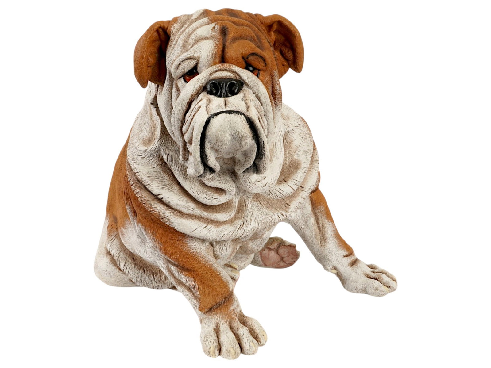 VINTAGE PLASTER FIGURE OF ENGLISH BULLDOG (1 of 8)