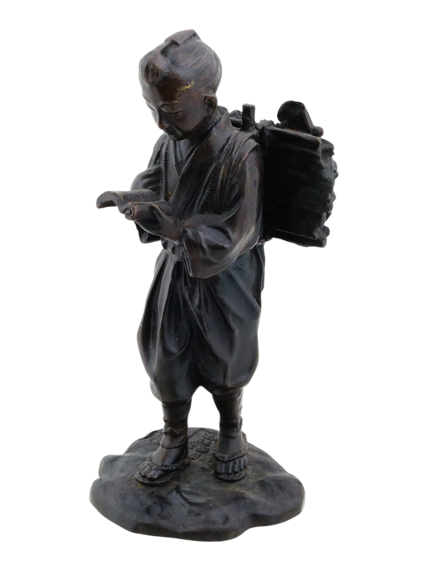 JAPANESE BRONZE SCULPTURE AFTER NINOMIYA SONTOKU (1 of 8)