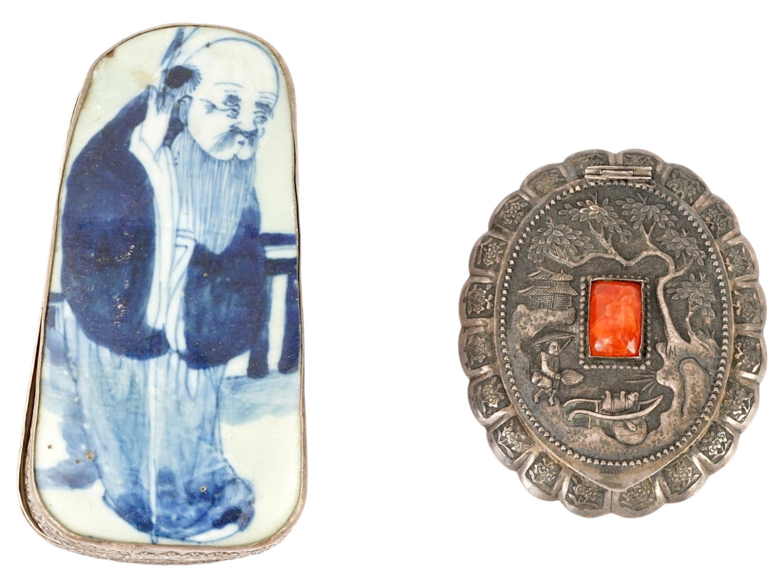 CHINESE REPUBLIC PERIOD PORCELAIN AND METAL BOXES (1 of 8)