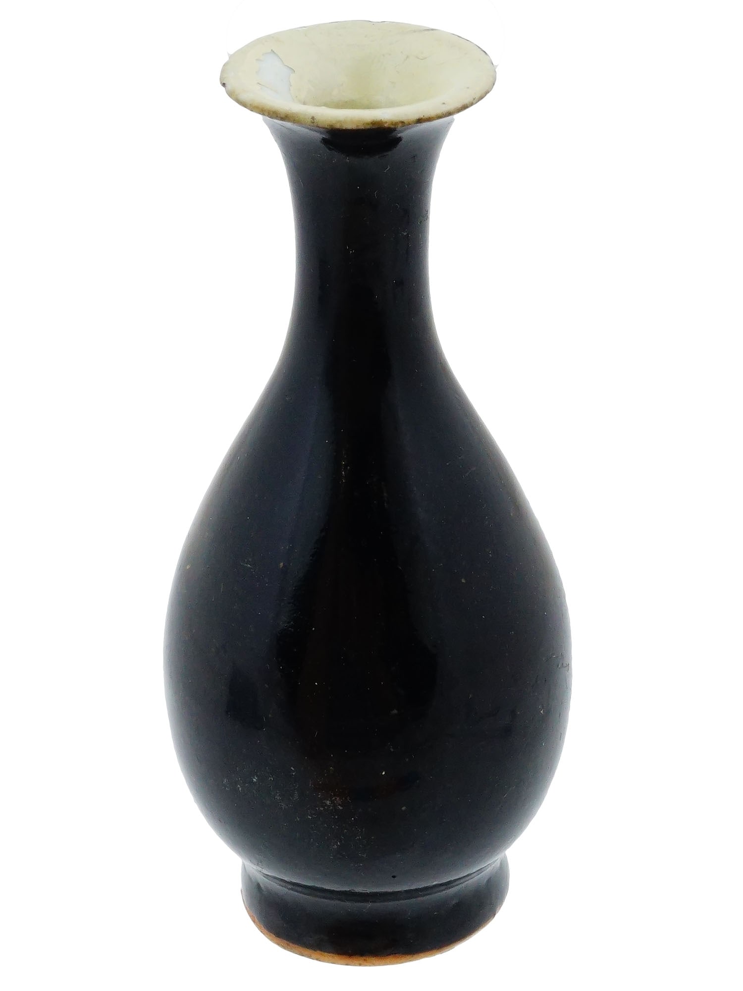 VINTAGE CHINESE MONOCHROME PORCELAIN PEAR SHAPED VASE (1 of 6)