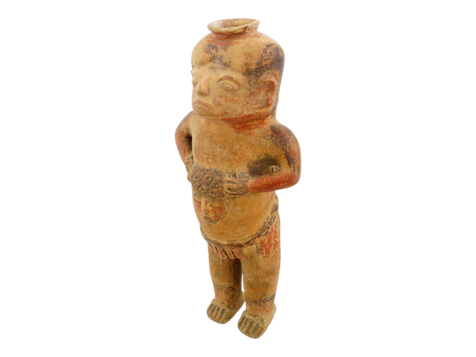 ANCIENT PRE COLUMBIAN NAYARIT CERAMIC MALE FIGURE (1 of 9)