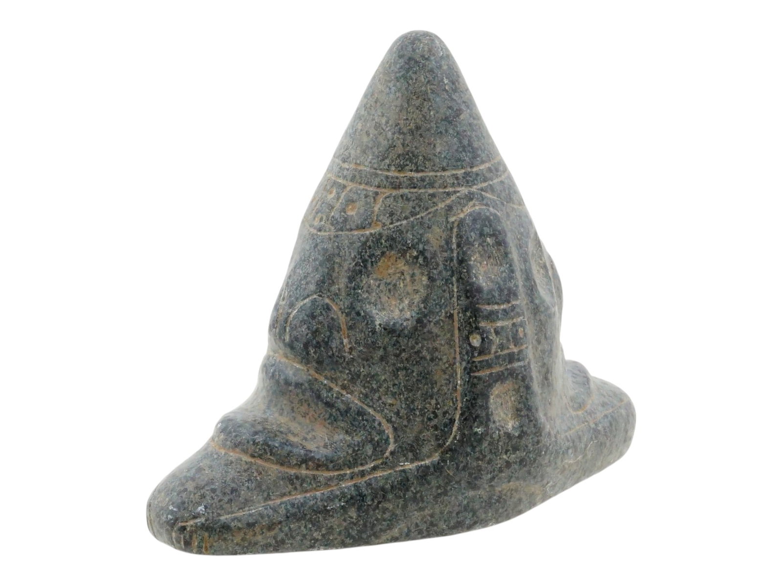 ANCIENT PRE COLUMBIAN TAINO THREE POINTED STONE IDOL (1 of 9)