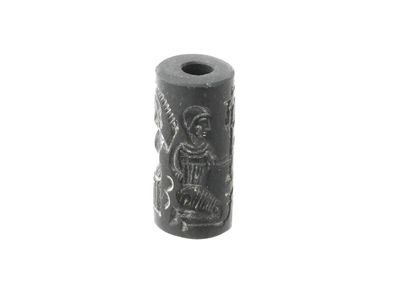 ANCIENT NEAR EASTERN STYLE CARVED STONE CYLINDER SEAL (1 of 6)