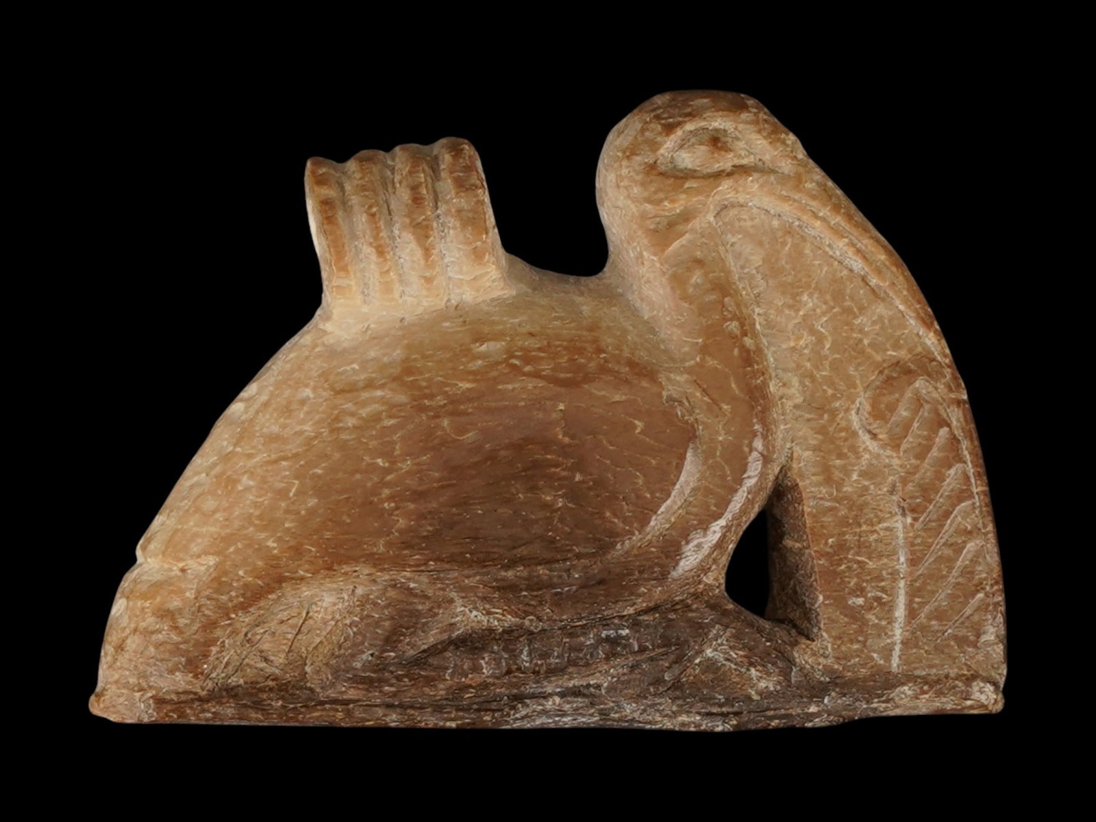ANCIENT EGYPTIAN STONE IBIS FIGURE PENDANT 700 TO 200 BC (1 of 5)