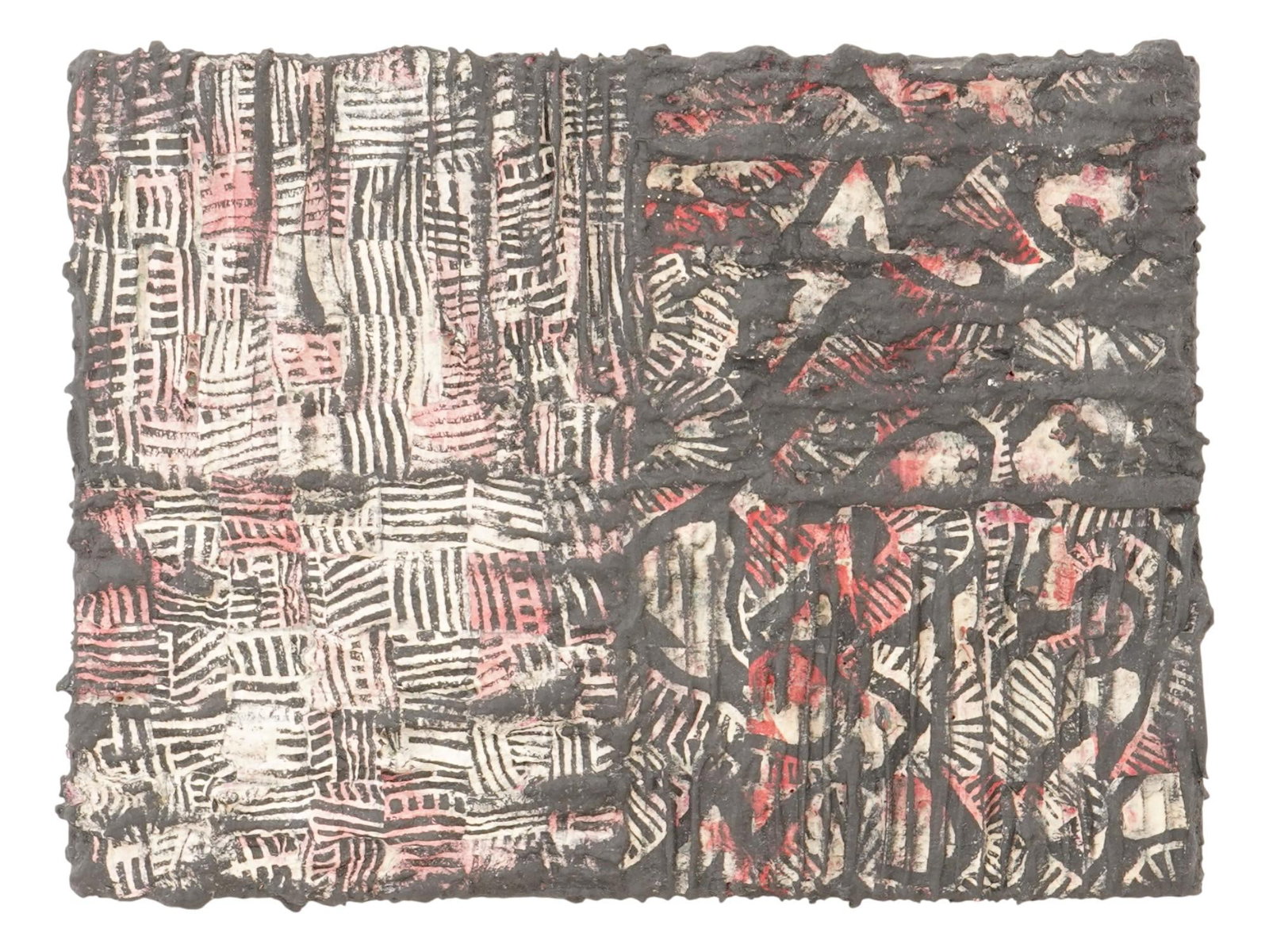 AMERICAN ABSTRACT MIXED MEDIA PAINTING BY ERICA KANE: Erica Kane, a Contemporary American artist, a mixed media painting on canvas. Signed, inscribed, Print Study, and dated 2000, on the backside. Erica Kane is a Contemporary painter, known for abstract 