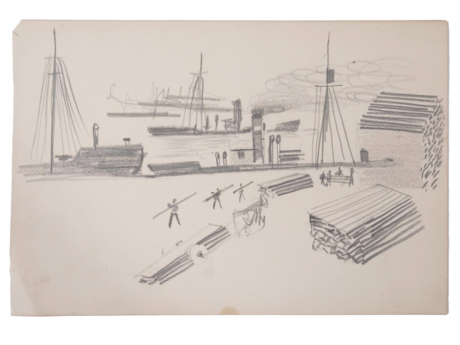 RUSSIAN PENCIL PAINTING SHIP BY KONSTANTIN VIALOV (1 of 7)
