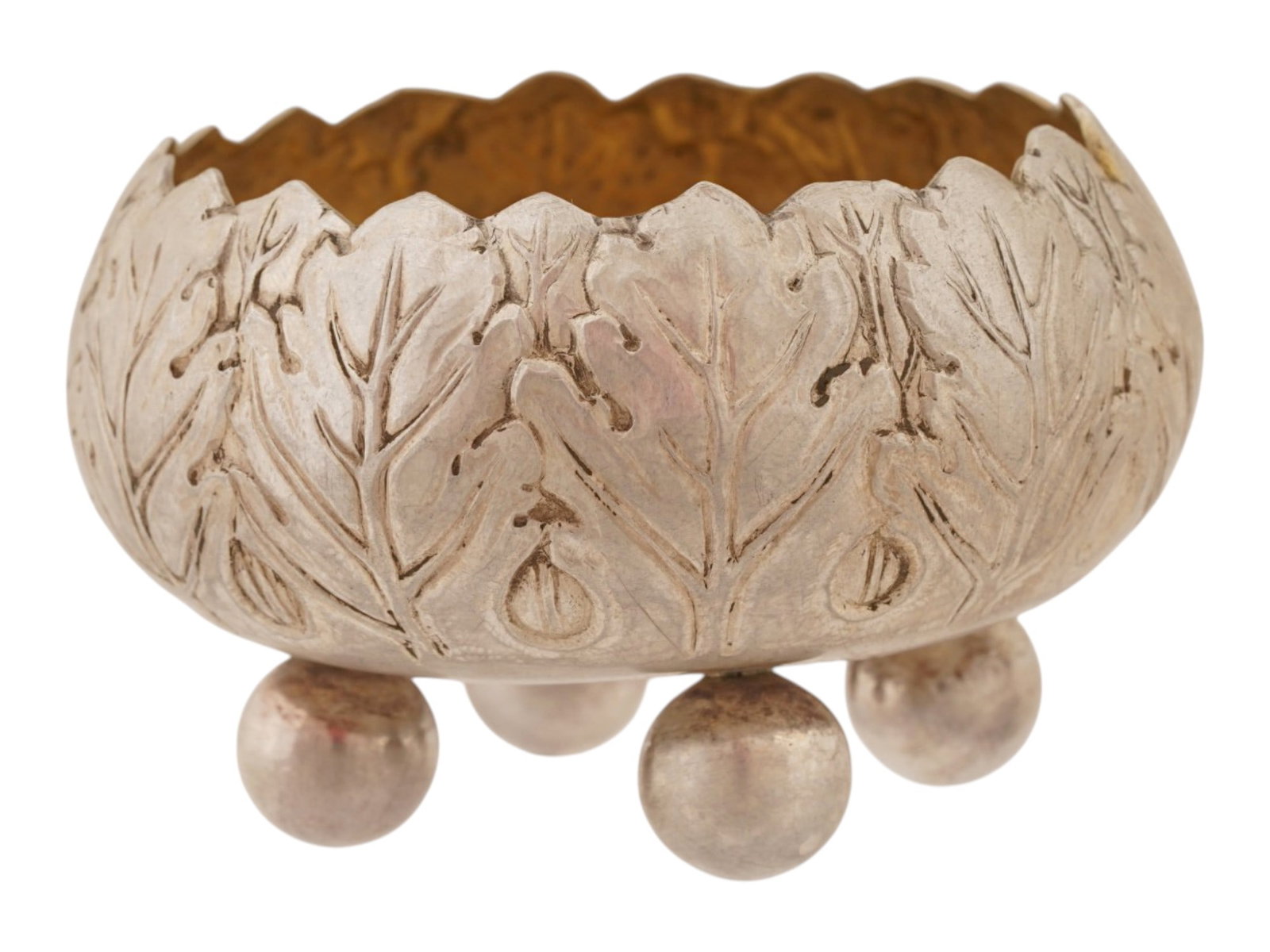 LARGE RUSSIAN SILVER SALT CELLAR - 5