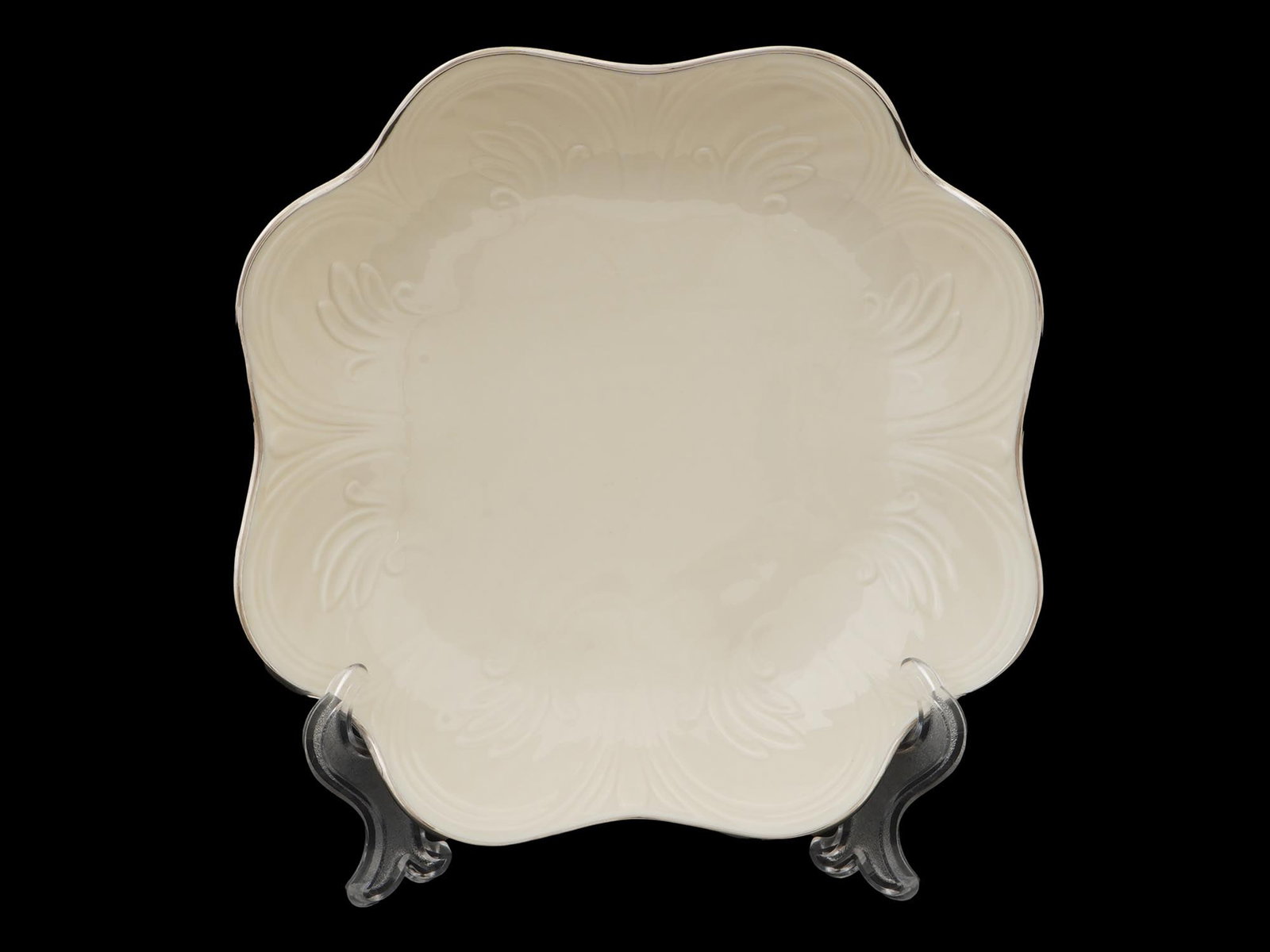 AMERICAN LENOX PORCELAIN BOWL W SCALLOPED RIMS (1 of 6)