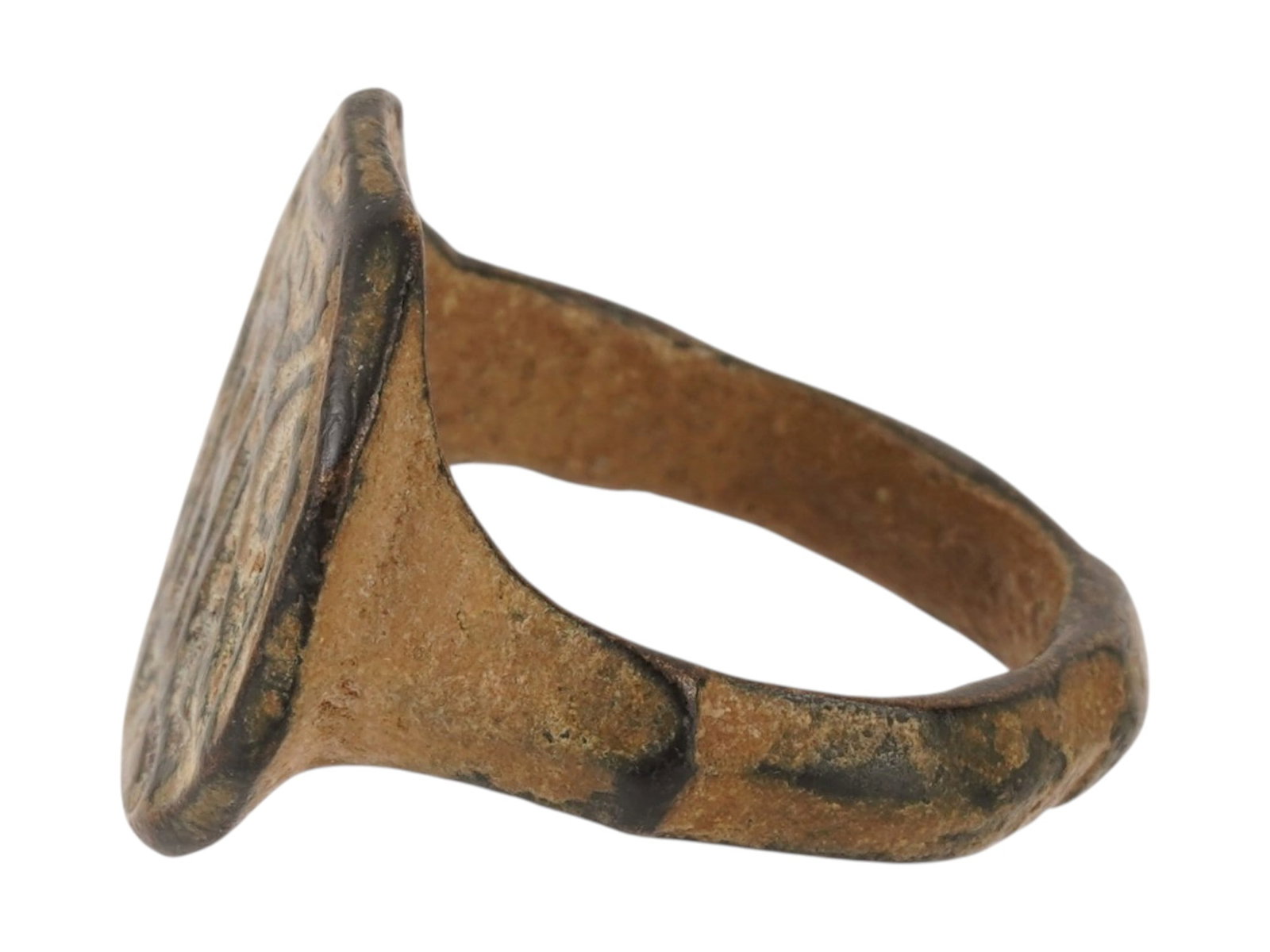 ANCIENT ISLAMIC BRONZE RING W ENGRAVED ISLAMIC SCRIPT - 5