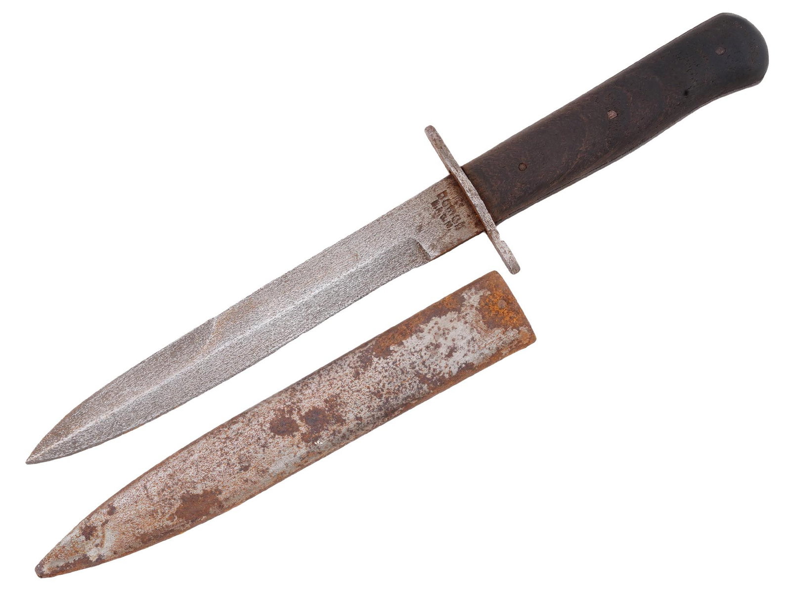 WWII GERMAN MILITARY BOOT KNIFE WITH SCABBARD (1 of 7)