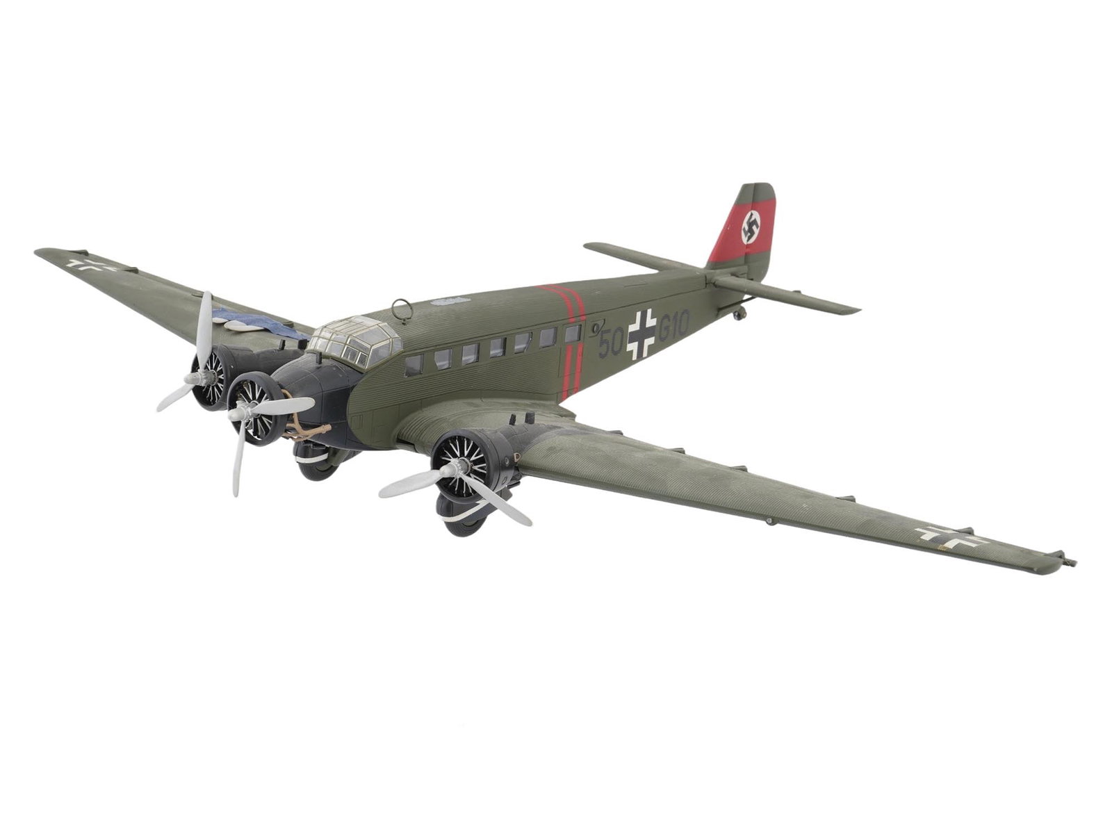 VINTAGE GERMAN TRANSPORT JUNKERS JU 52 PLANE MODEL (1 of 10)