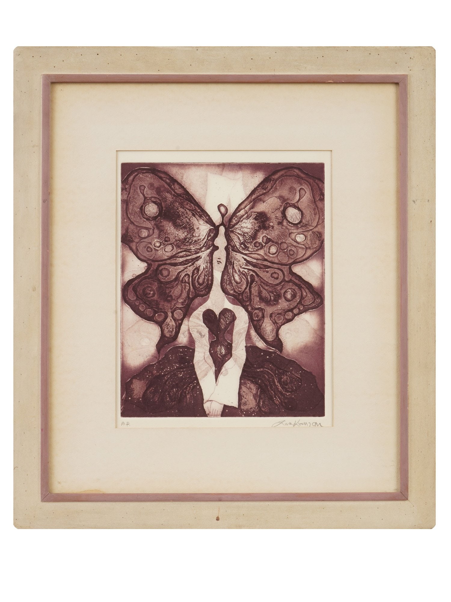 ZIVA KRONZON AMERICAN ISRAELI ETCHING ART PRINT (1 of 5)