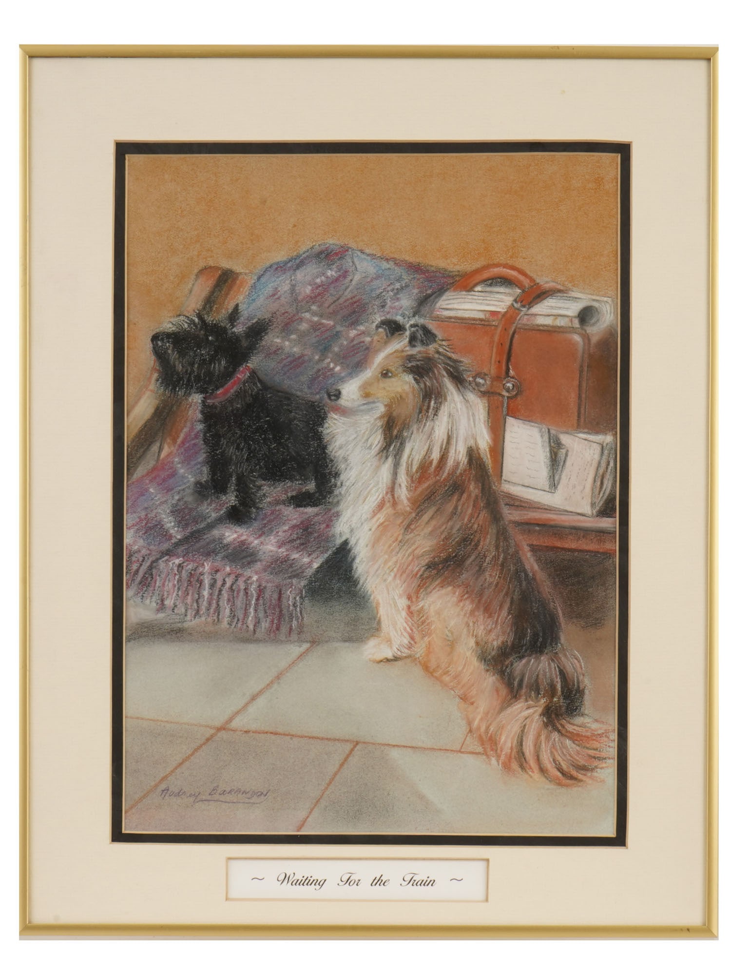 AUDREY S BARANDON AMERICAN PASTEL PAINTING WITH DOGS (1 of 6)