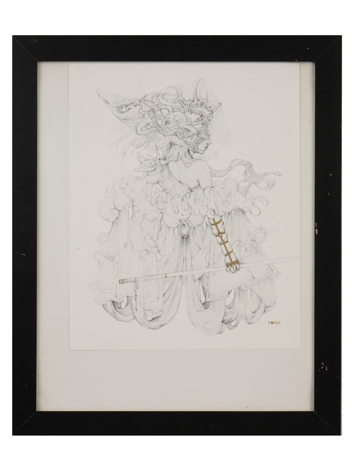 TIMOTHY VON RUEDEN VONN ORIGINAL PENCIL DRAWING (1 of 4)