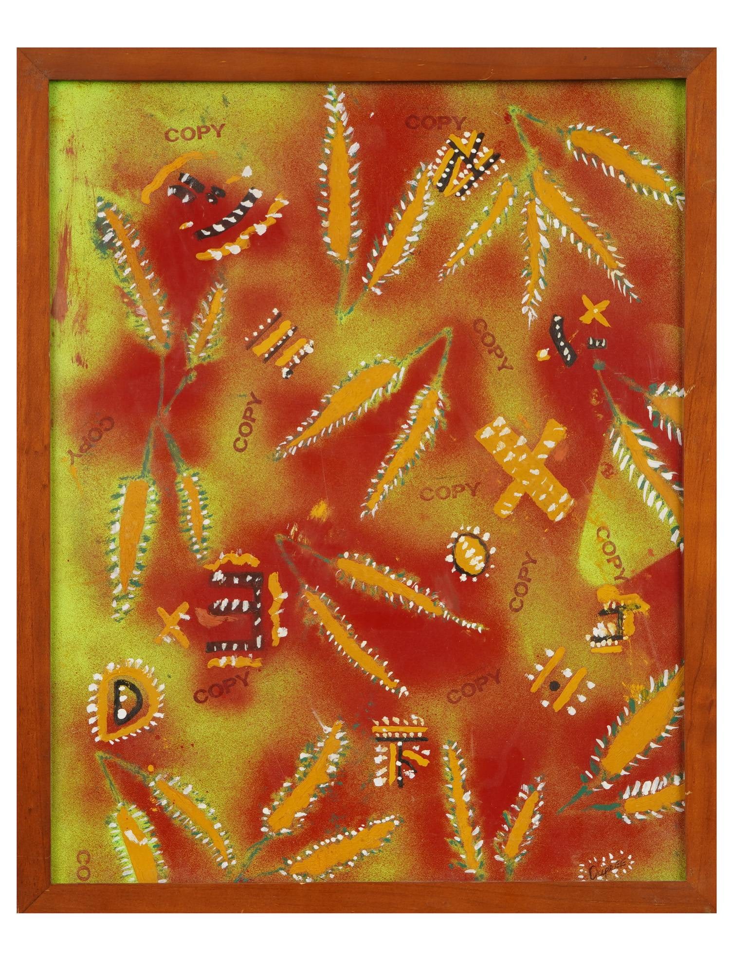 ABSTRACT MIXED MEDIA PAINTING SIGNED DUPREE (1 of 4)