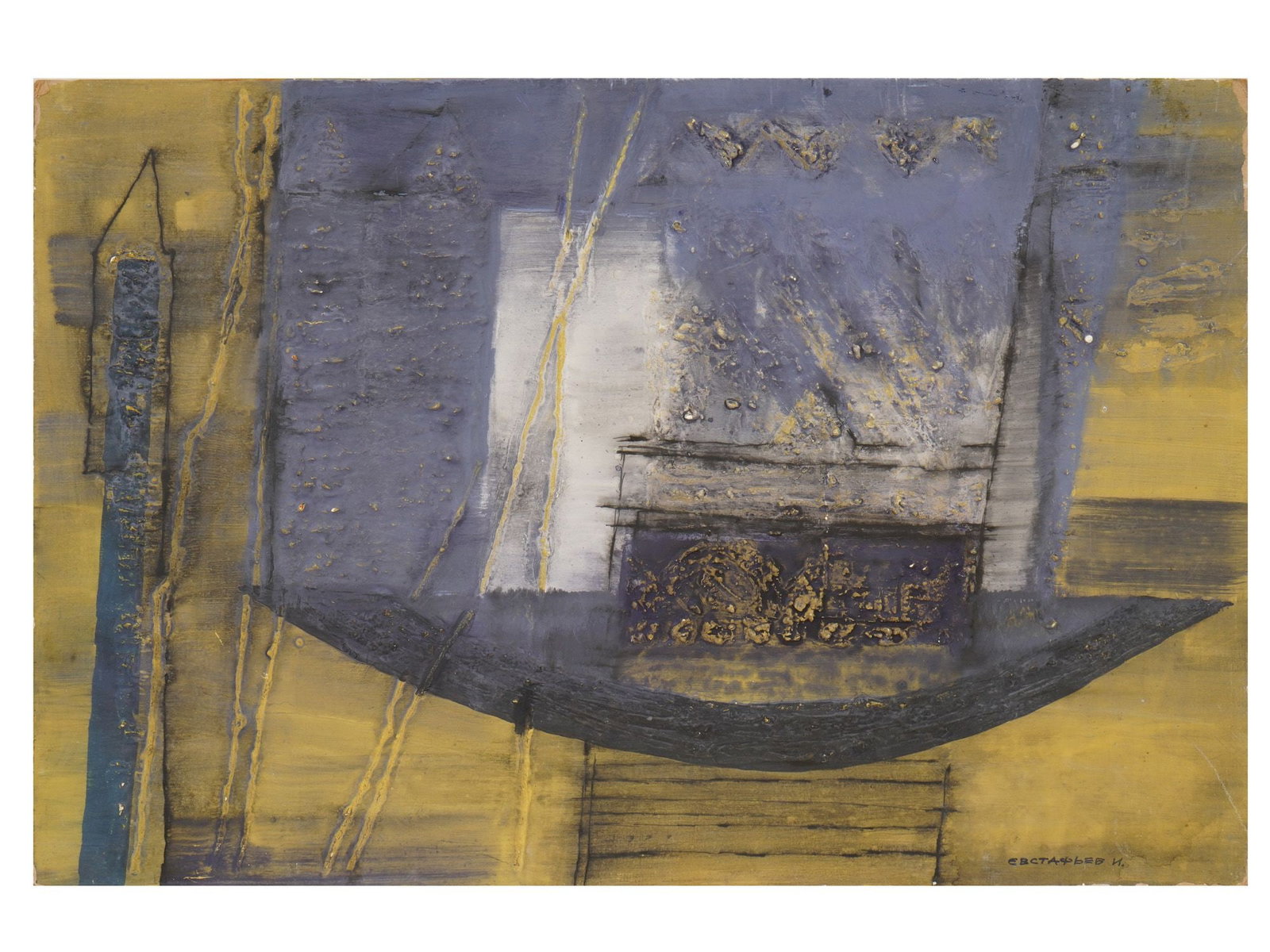 RUSSIAN MIX MEDIA PAINTING BY IGOR EVSTAFIEV (1 of 5)