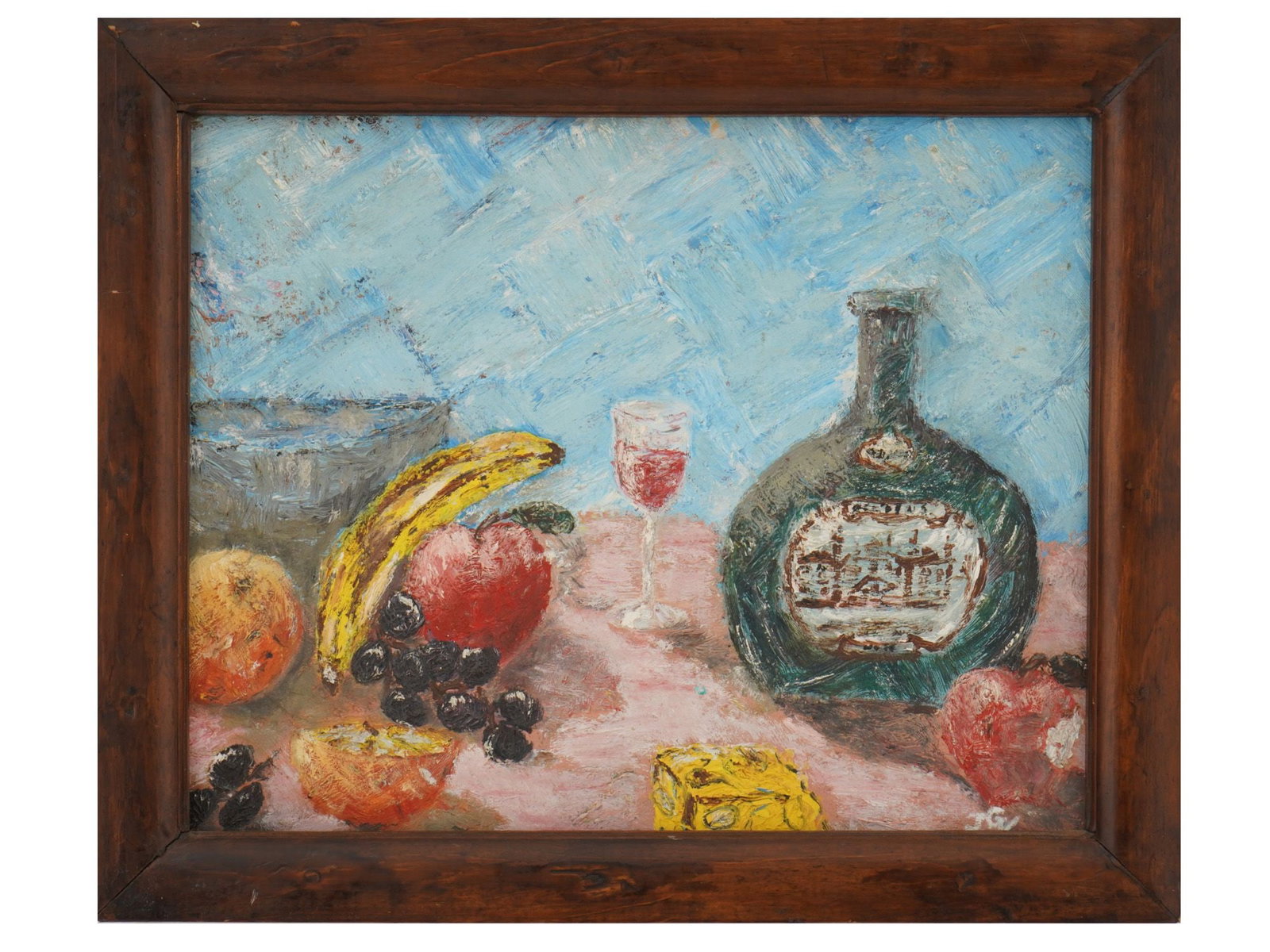 MID CENTURY POST IMPRESSIONIST STILL LIFE OIL PAINTING (1 of 4)