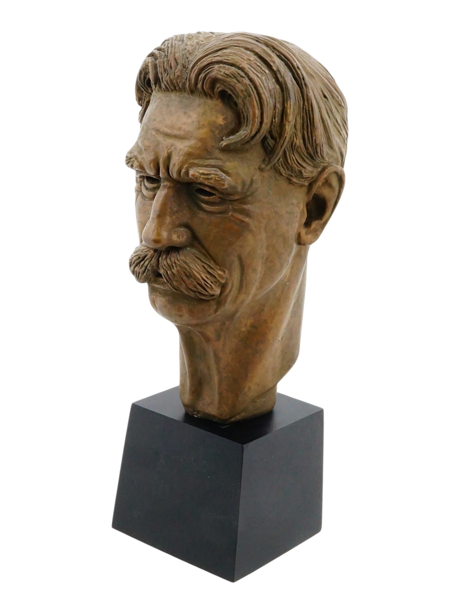 BRONZE ALBERT SCHWEITZER SCULPTURE BY LEO CHERNE: A vintage, 1955, bronze bust of Albert Schweitzer created by Leo Cherne. Marked on the back. Note: Albert Schweitzer, 1875 to 1965, was a German-French cultural philosopher, Lutheran theologian, human