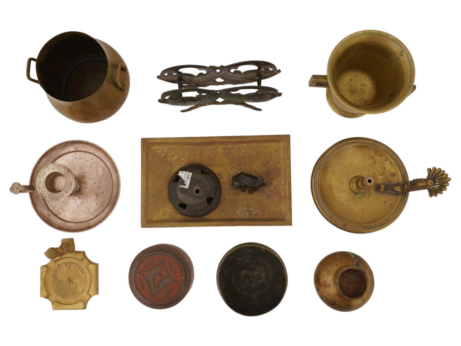 MIXED COPPER AND BRASS TABLEWARE ITEMS - 2
