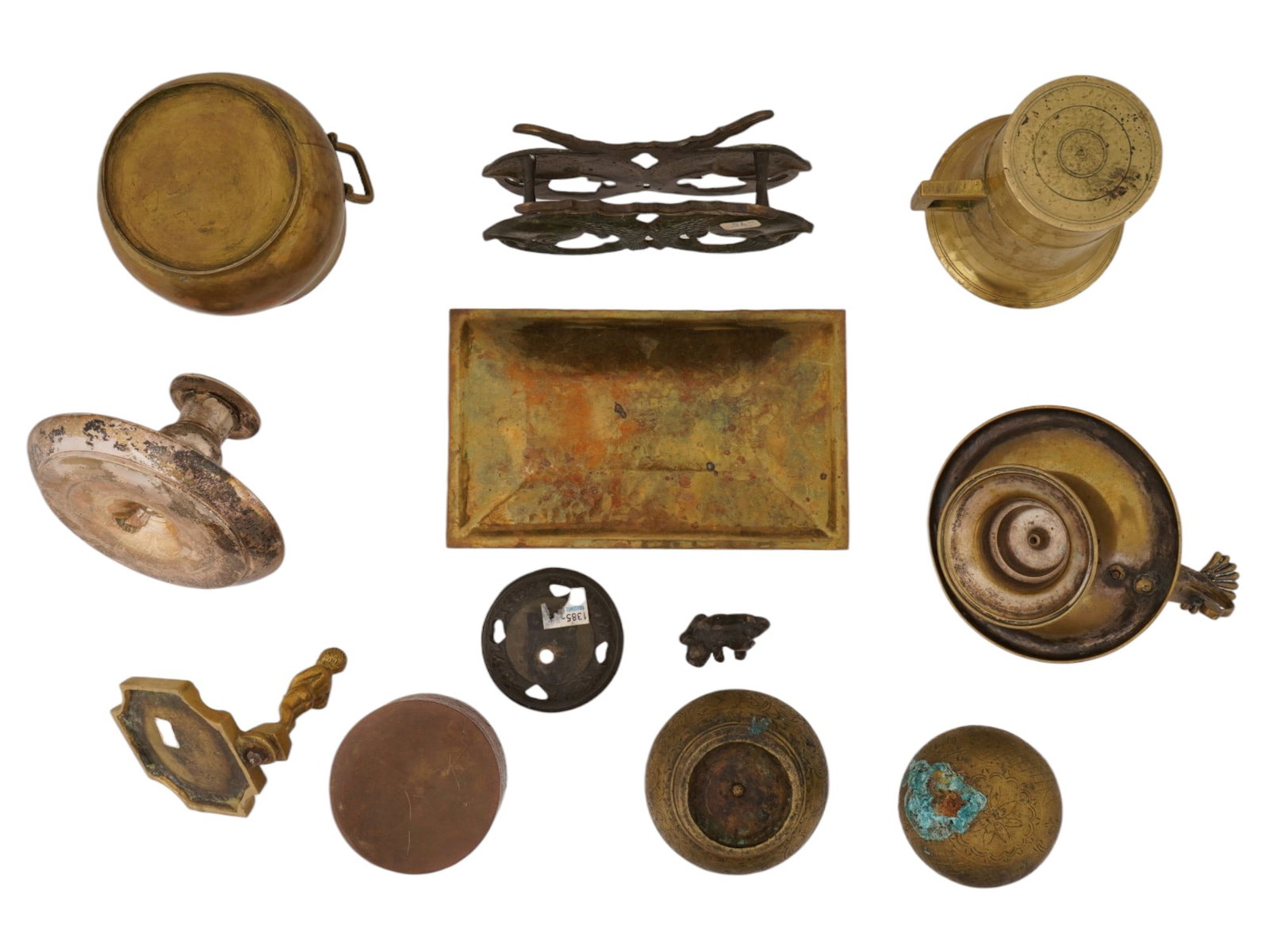 MIXED COPPER AND BRASS TABLEWARE ITEMS - 3