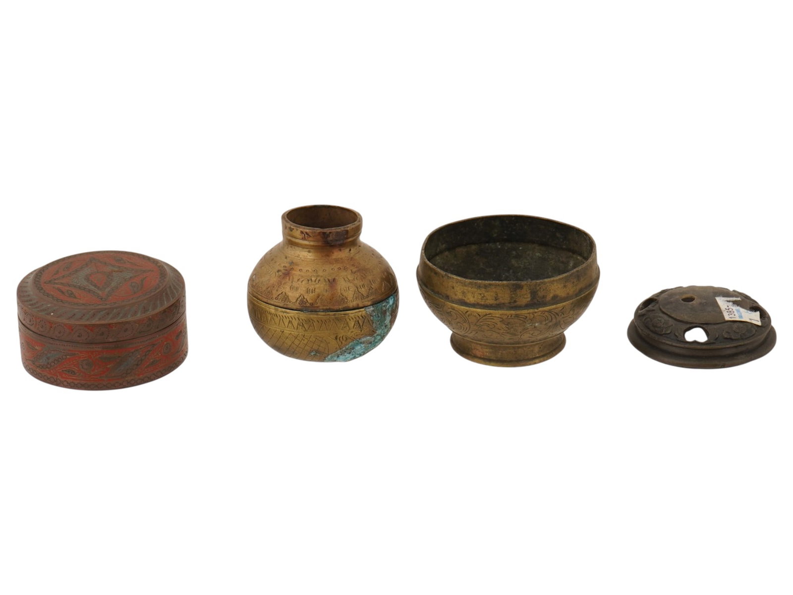 MIXED COPPER AND BRASS TABLEWARE ITEMS - 6