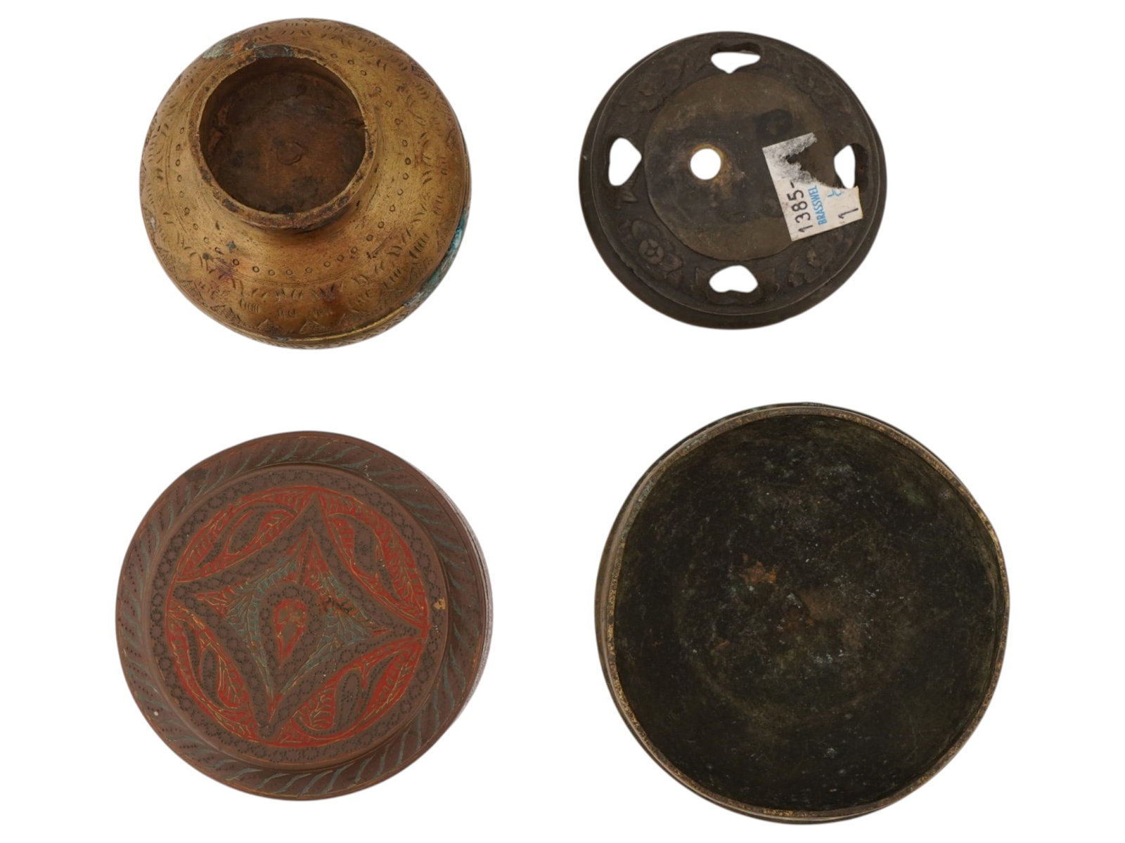 MIXED COPPER AND BRASS TABLEWARE ITEMS - 8