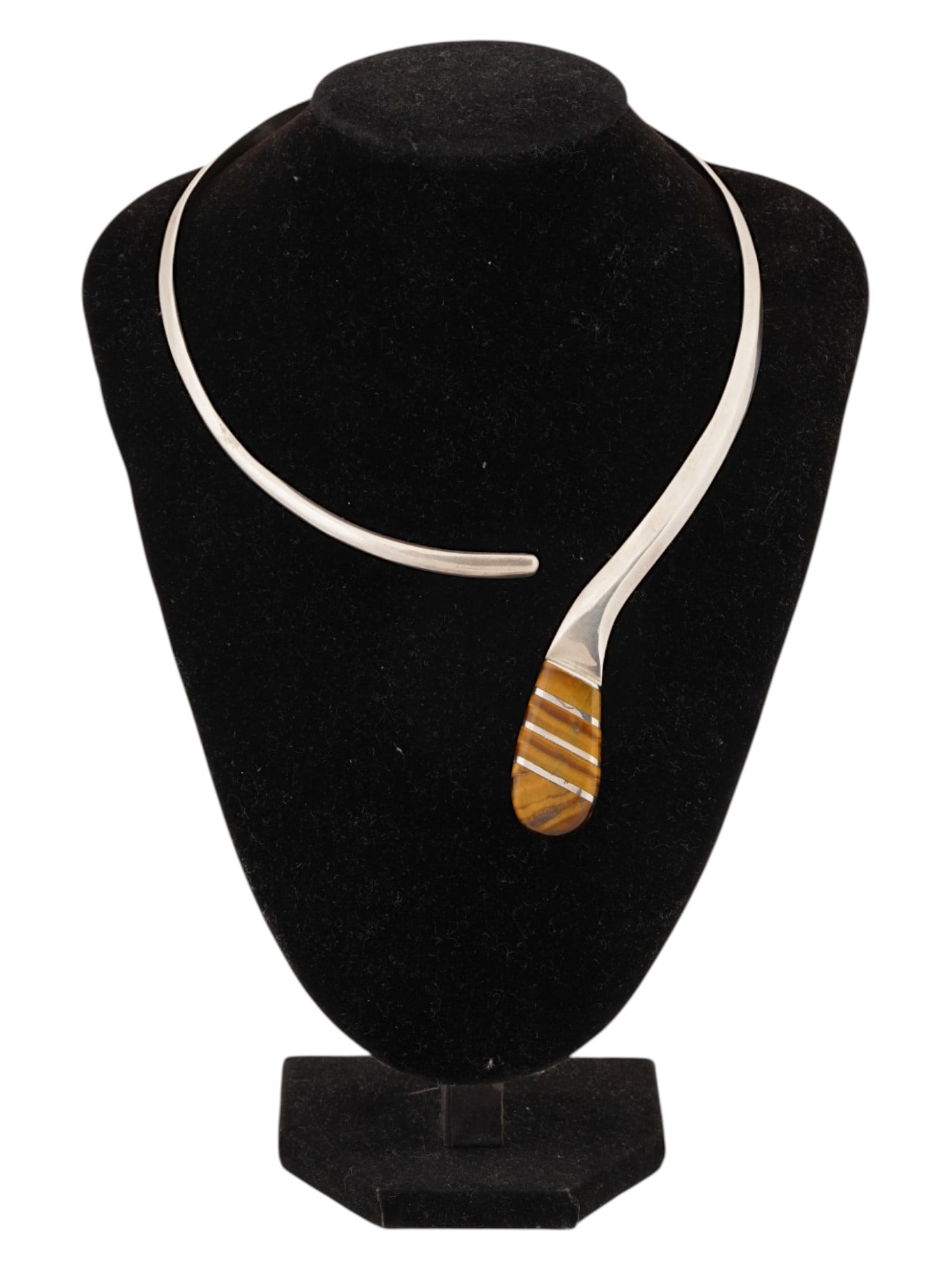 VINTAGE MEXICAN STERLING SILVER TORQUE CHOKER NECKLACE (1 of 6)