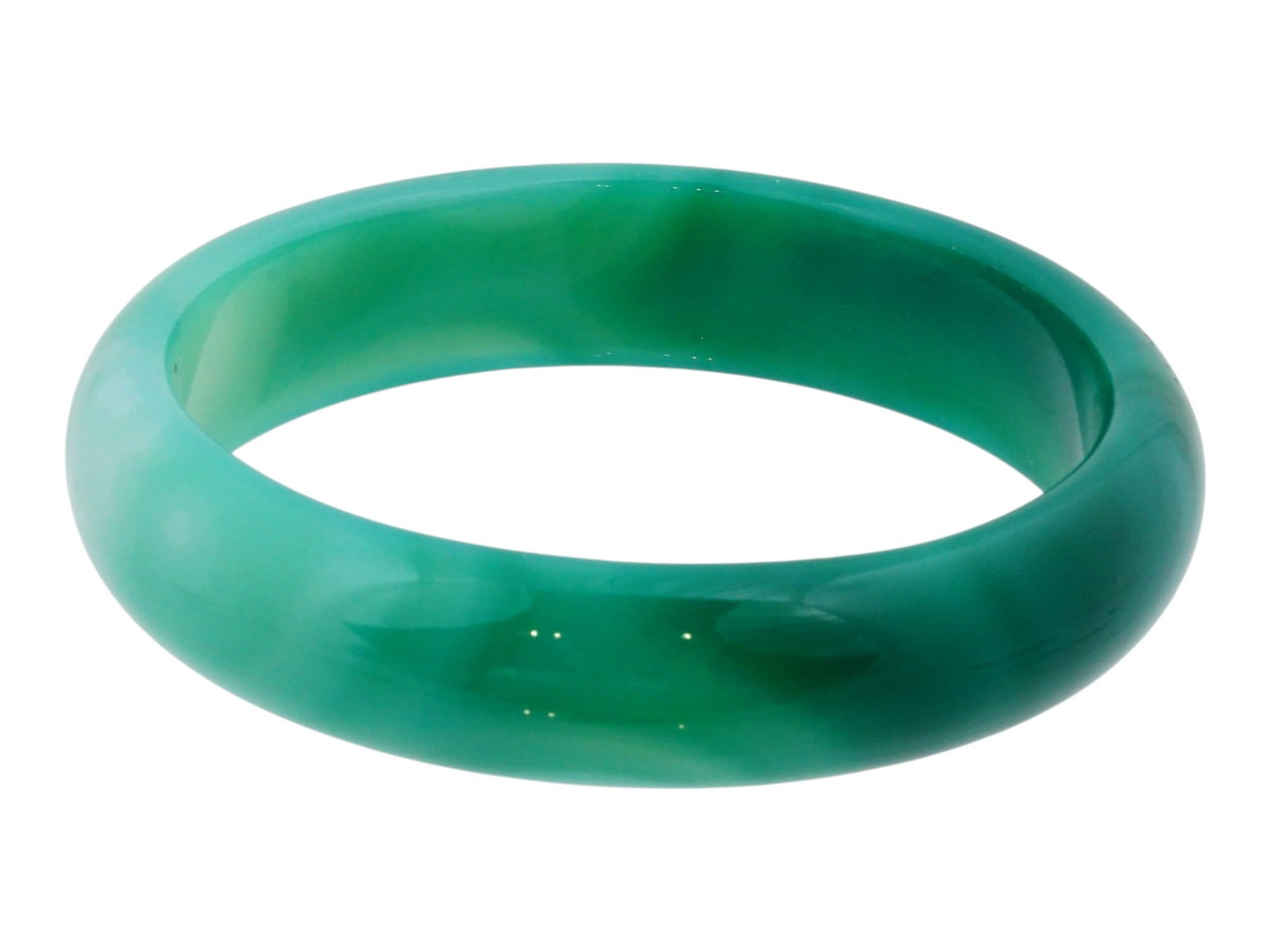 VINTAGE NEPHRITE JADE BANGLE BRACELET (1 of 6)