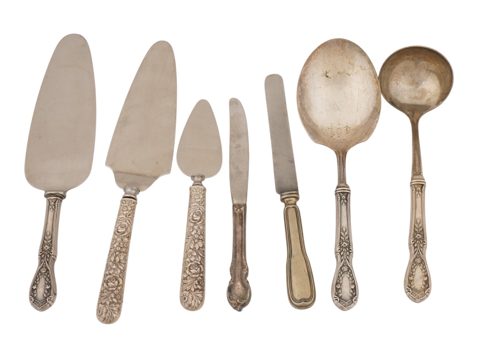 COLLECTION OF STERLING SILVER CUTLERY SET 17 PIECES (1 of 7)
