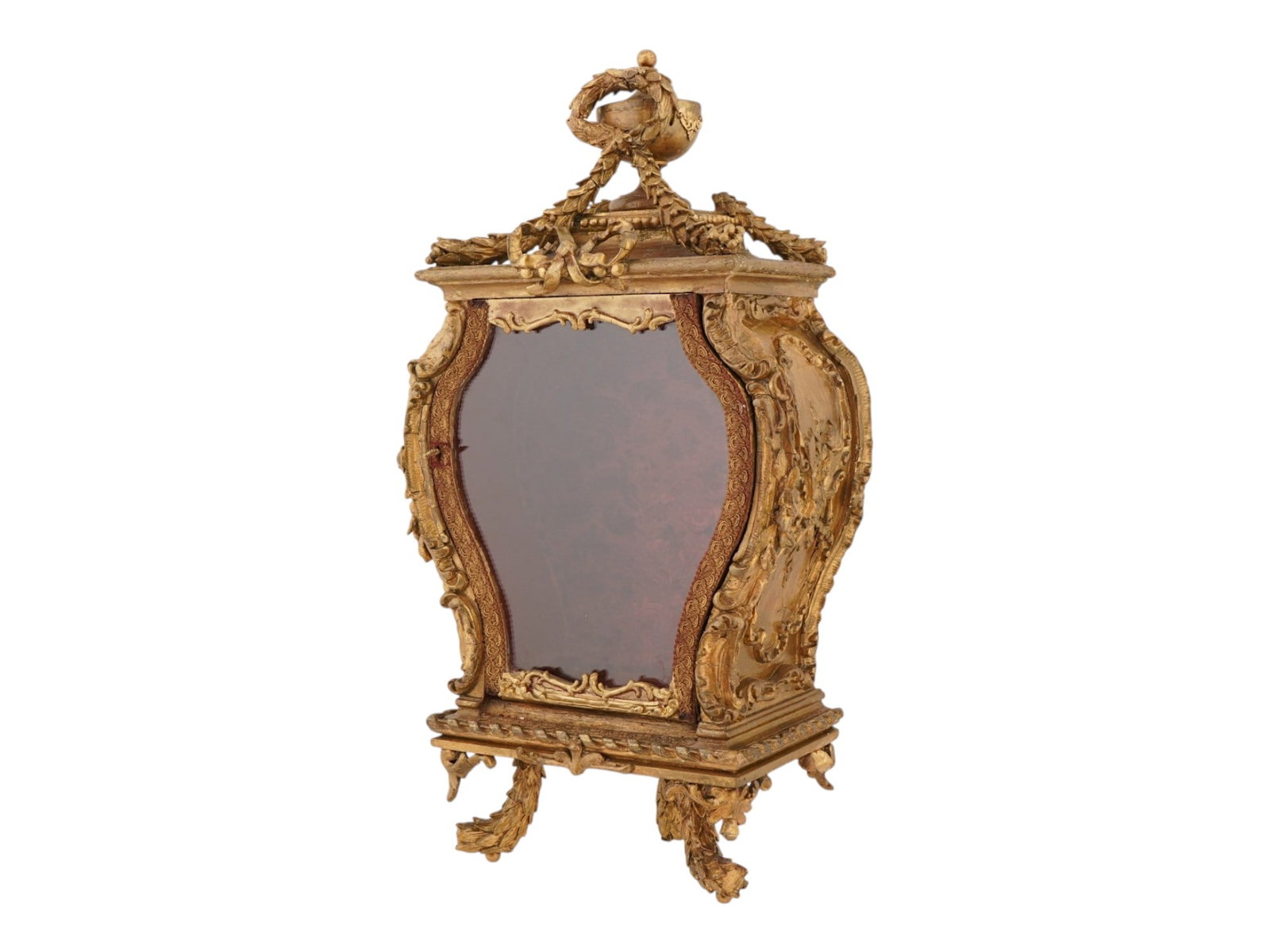 LOUIS XV STYLE GILTWOOD MINIATURE DISPLAY VITRINE (1 of 10)