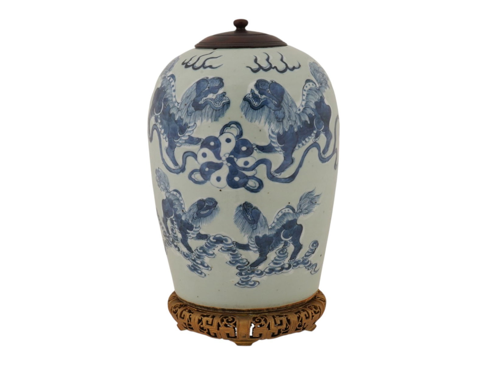 ANTIQUE CHINESE QING DAOGUANG BLUE WHITE PORCELAIN JAR (1 of 7)