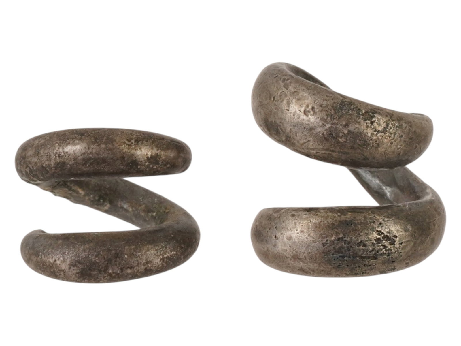 ANCIENT EGYPTIAN SILVER SPIRALS LATE PERIOD 700 TO 200 BC (1 of 5)