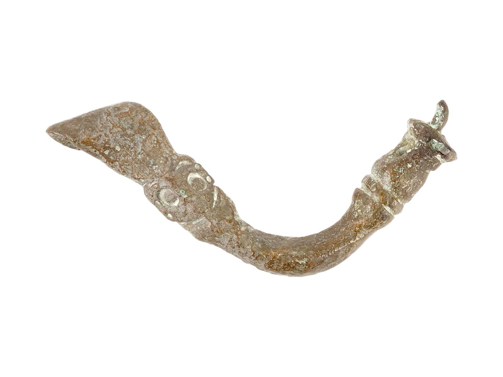 ANCIENT LURISTAN FIBULA ENGRAVED W KINGS FACES 600 BC (1 of 4)