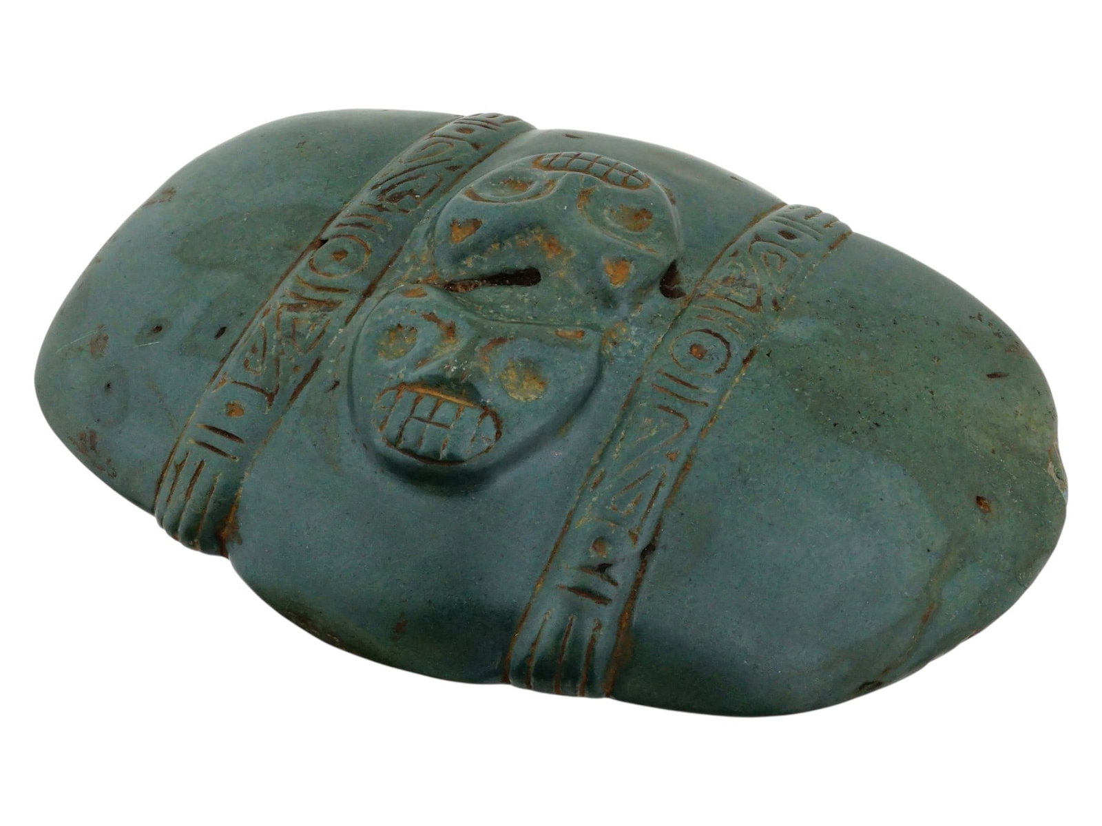 ANCIENT PRE COLUMBIAN TAINO CARVED HARDSTONE ARTIFACT (1 of 10)