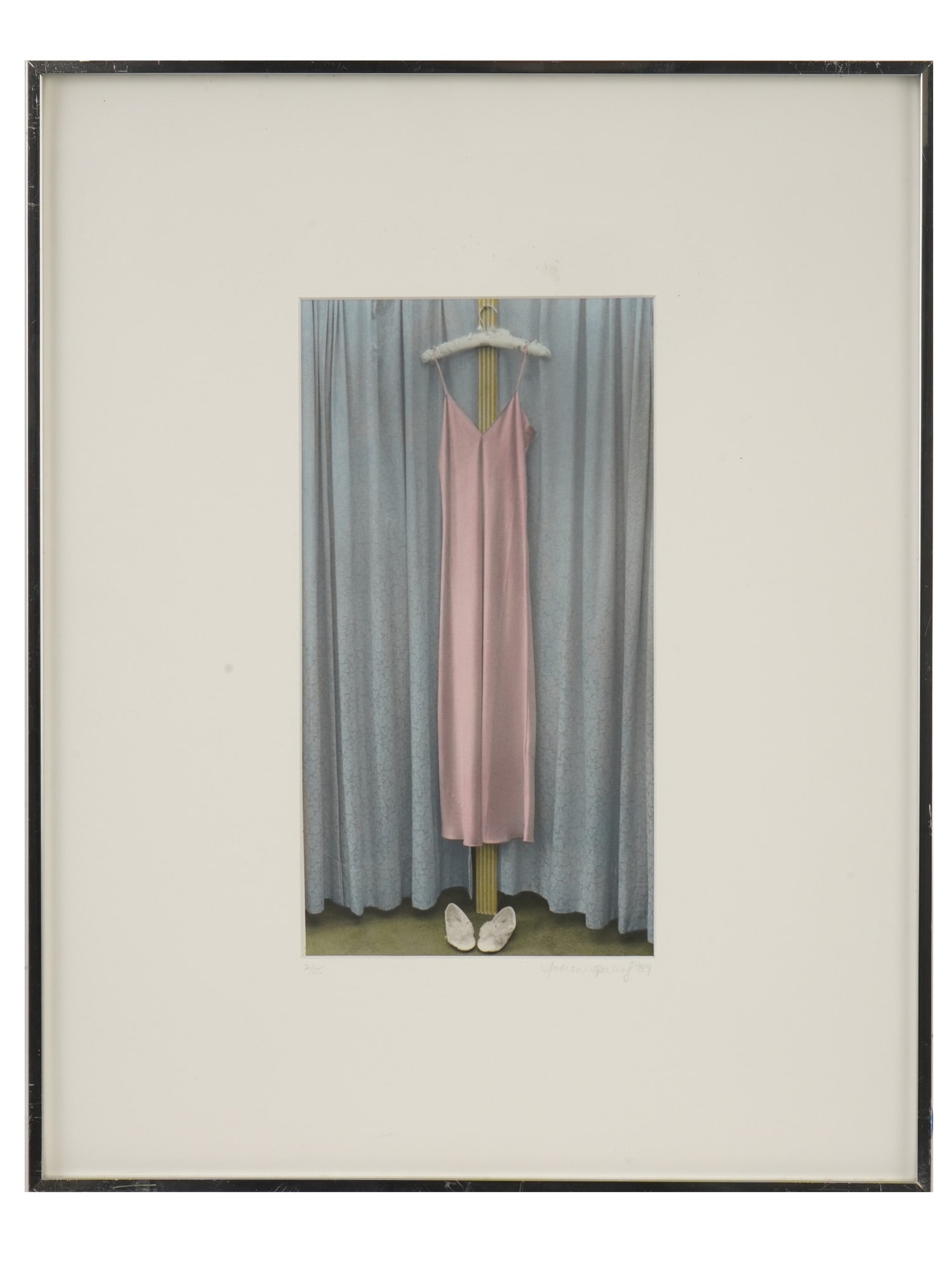 LITHOGRAPH PINK SLIP DRESS SIGNED ANDREA SPERLING (1 of 4)