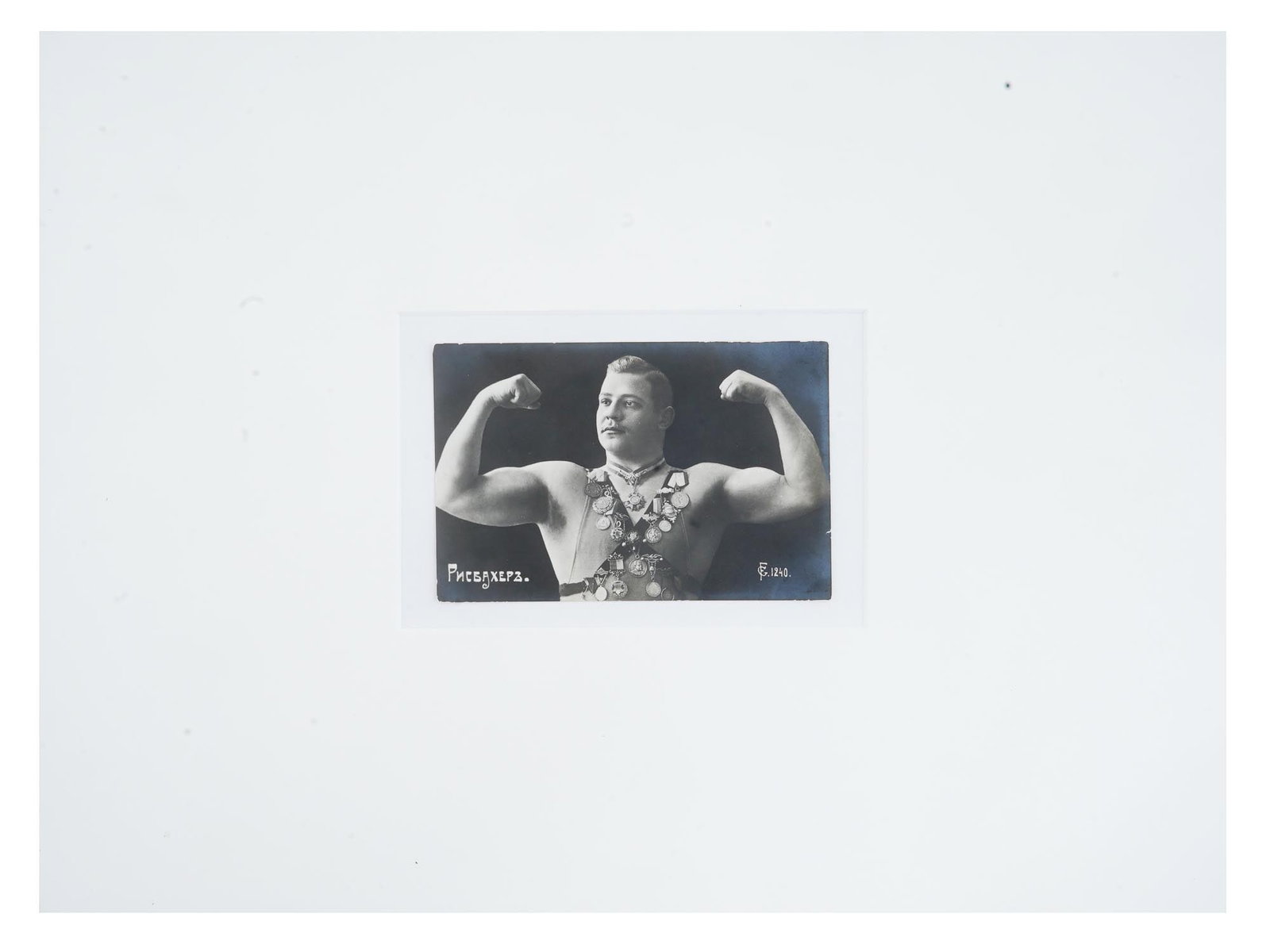 ANTIQUE RUSSIAN PORTRAIT PHOTO OF AUSTRIAN WRESTLER (1 of 5)