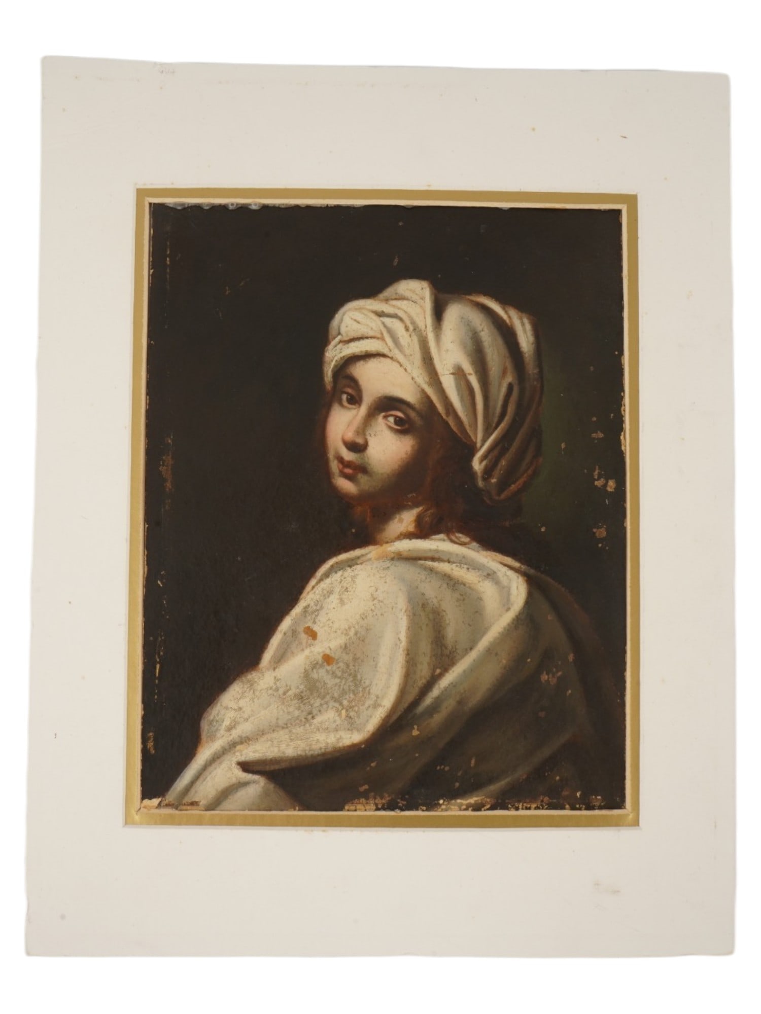 ANTIQUE BEATRICE CENCI OIL PAINTING AFTER GUIDO RENI (1 of 6)