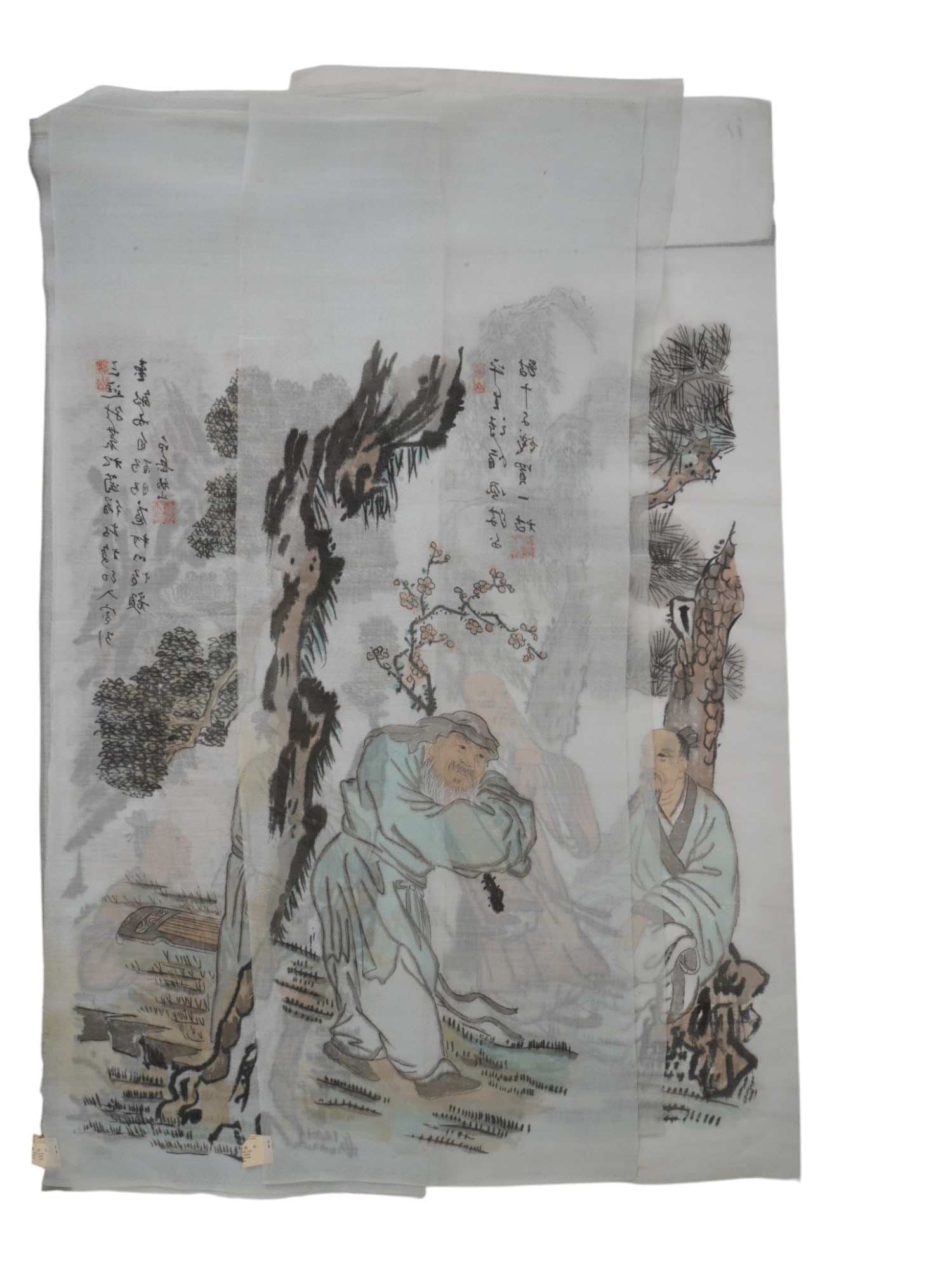 SET OF JOSEON DYNASTY PAINTINGS OF TAOIST IMMORTAL: A set of eight Korean Joseon Dynasty paintings, executed in ink, ink wash and light color depicting various figures from the Taoist pantheon, traditionally associated with the Eight Immortals. Each co