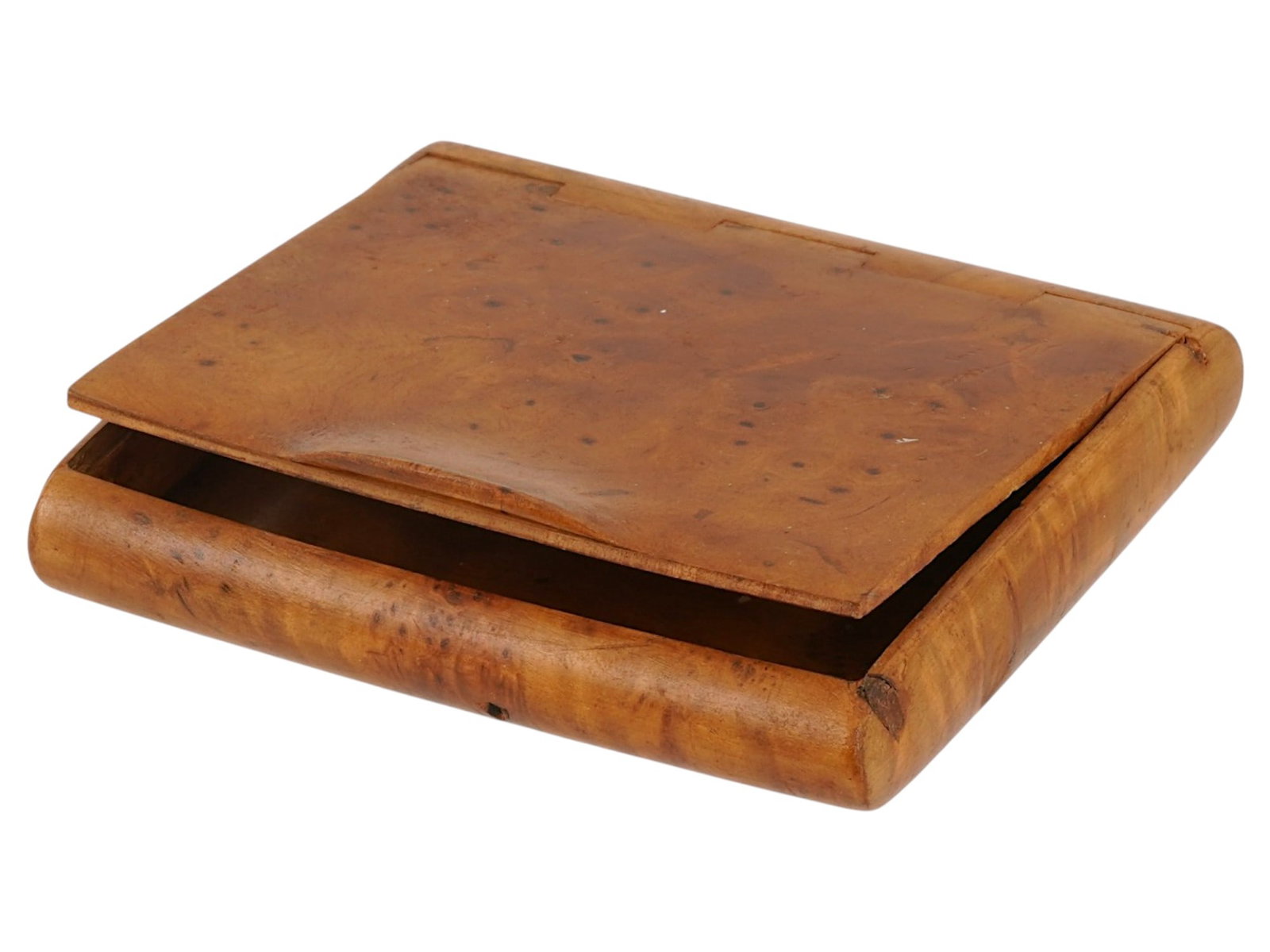 VINTAGE RUSSIAN KARELIAN BIRCH WOOD CIGARETTE CASE (1 of 8)