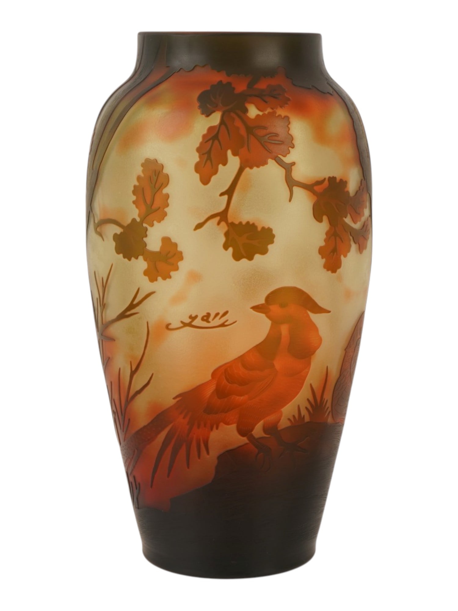 EMILE GALLE MODERN REPRODUCTION CAMEO GLASS VASES (1 of 9)