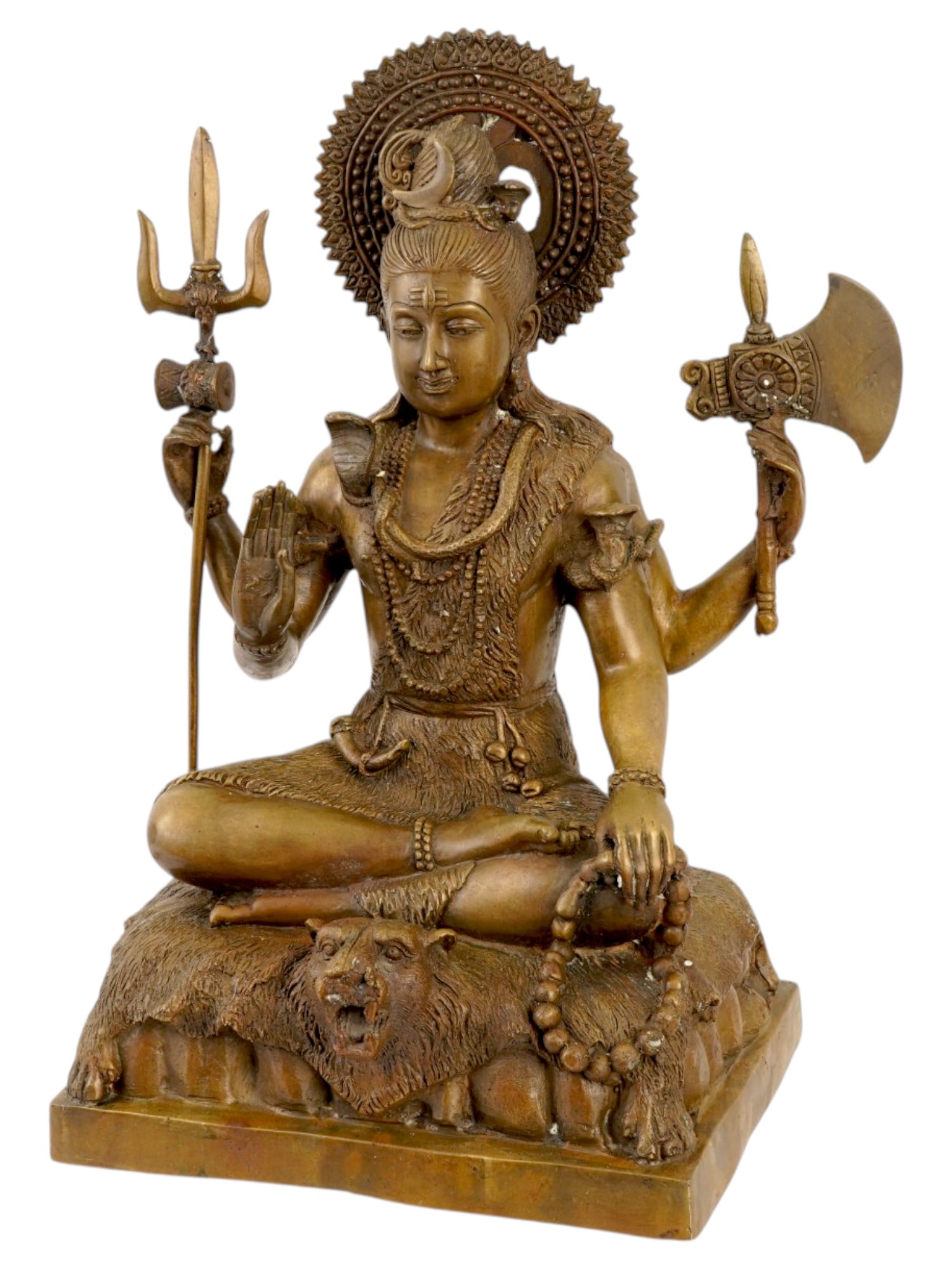 VINTAGE HINDUIST BRASS FIGURINE OF LORD SHIVA (1 of 11)