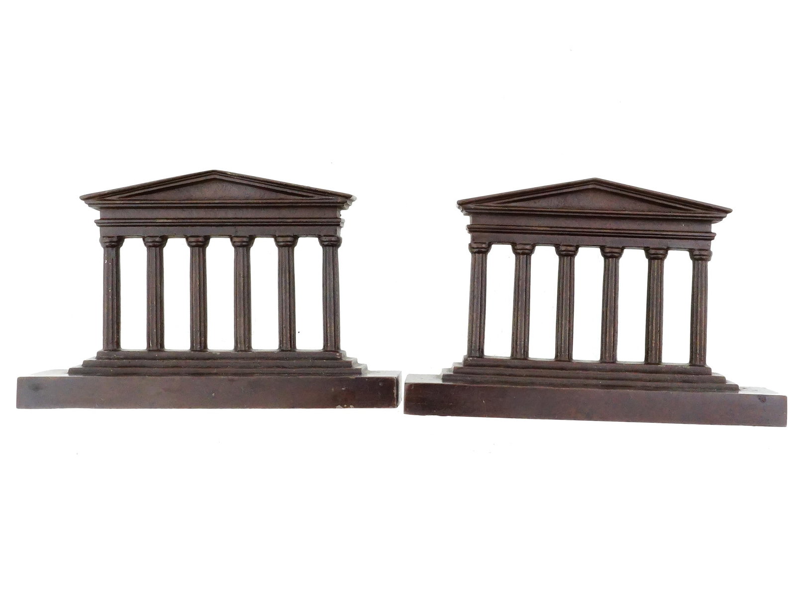 PAIR OF GRAND TOUR STYLE BRONZE PARTHENON BOOK ENDS (1 of 7)